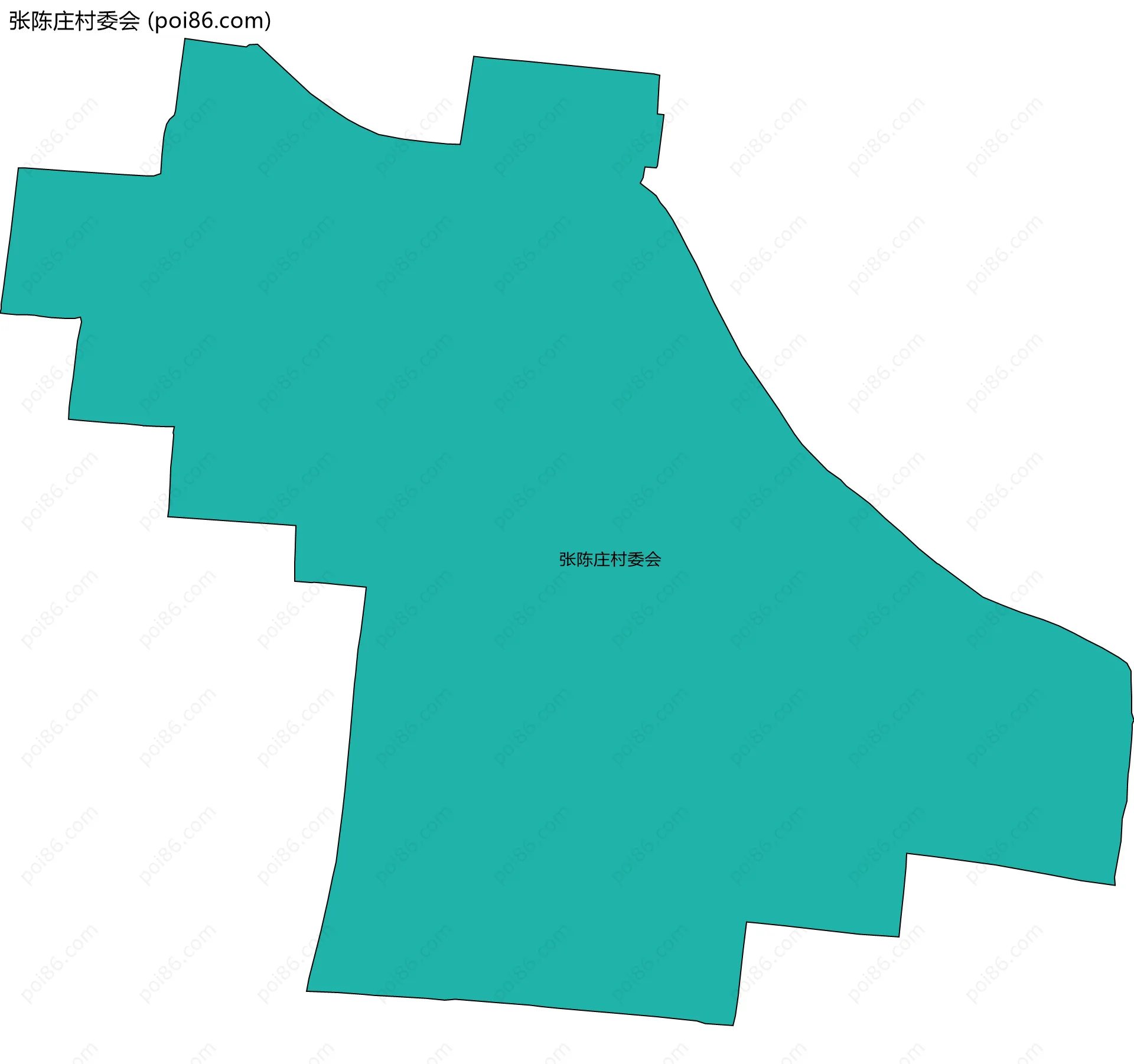 张陈庄村委会边界地图