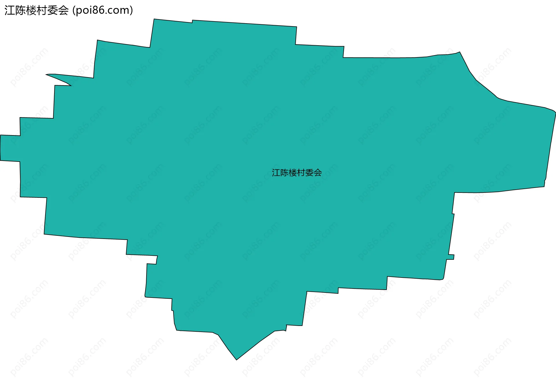 江陈楼村委会边界地图