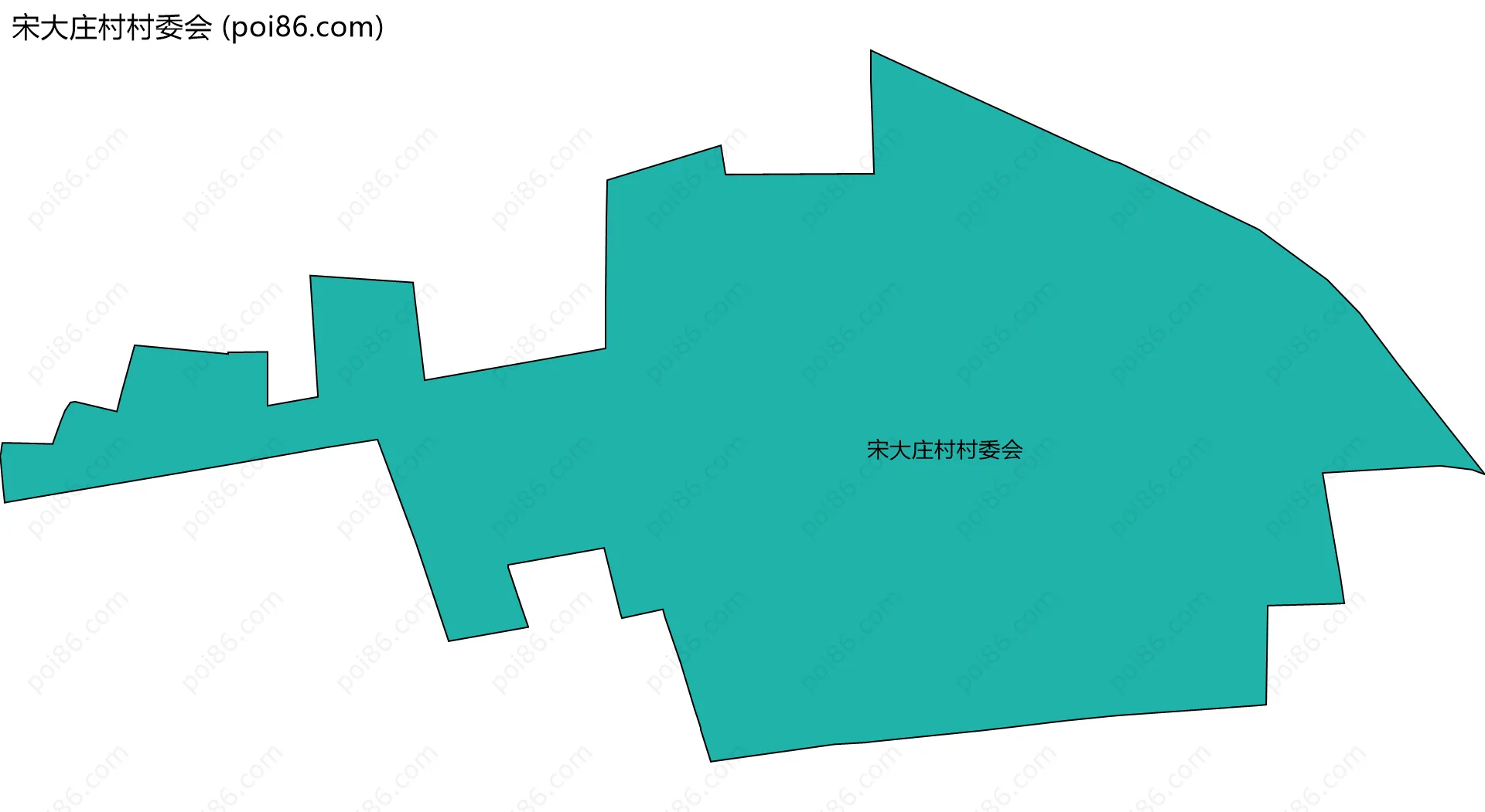 宋大庄村村委会边界地图