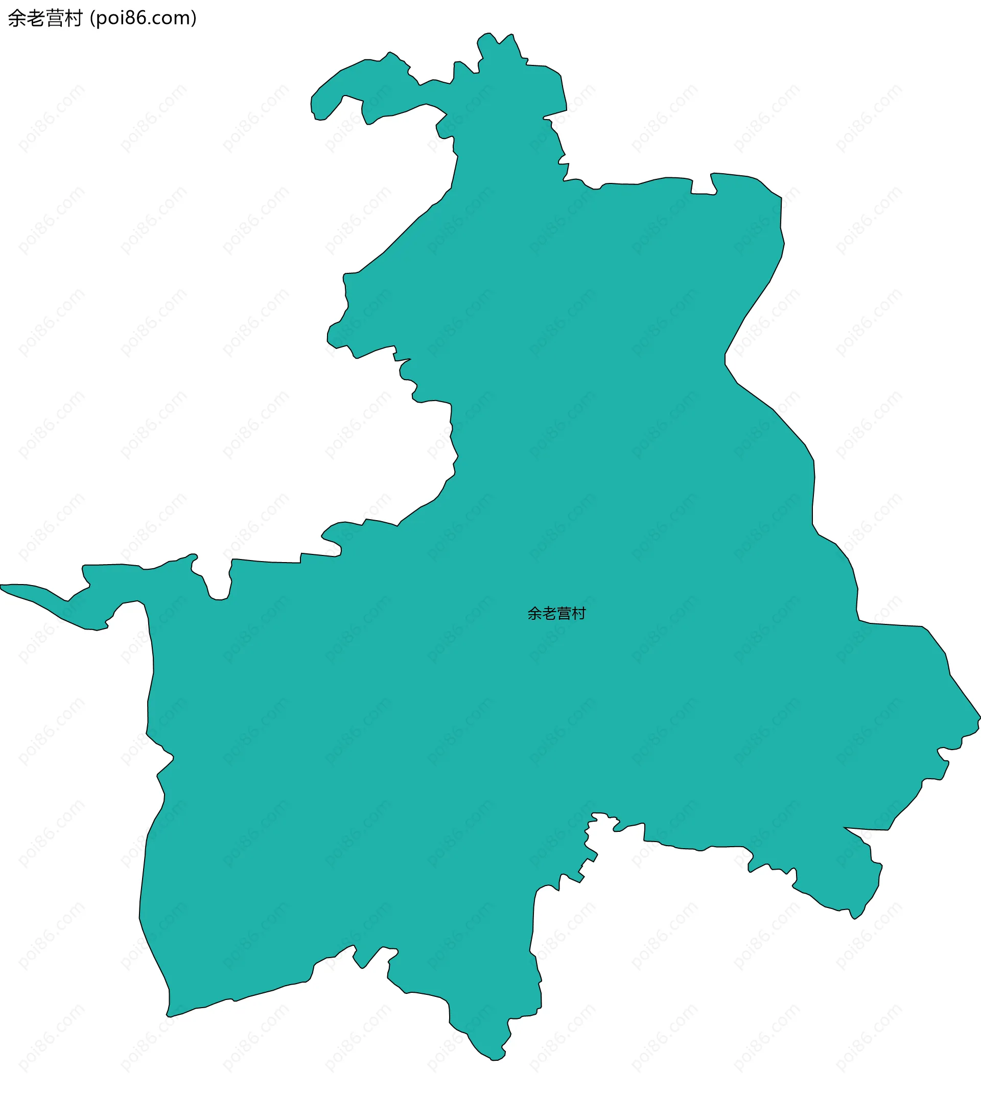 余老营村边界地图