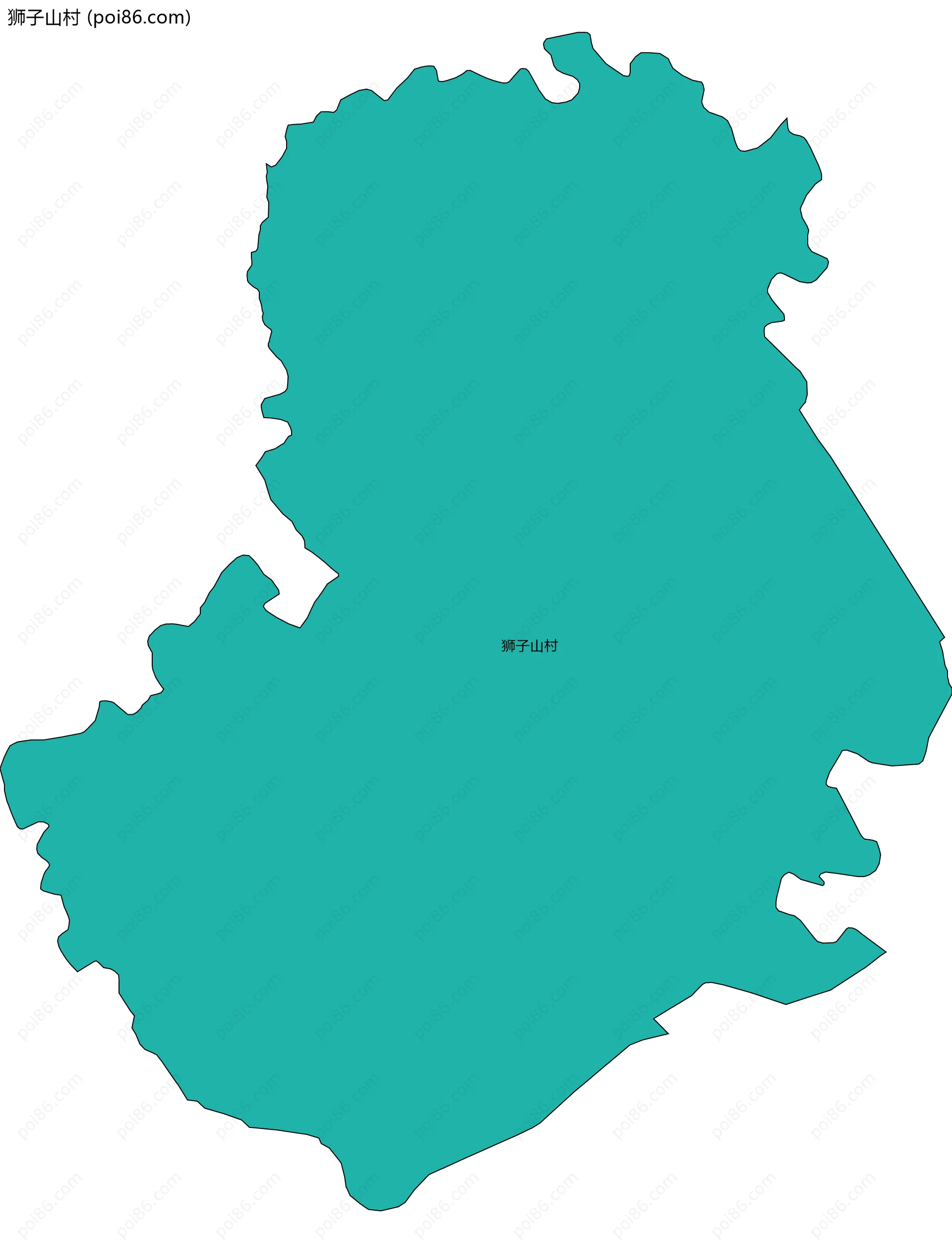 狮子山村边界地图