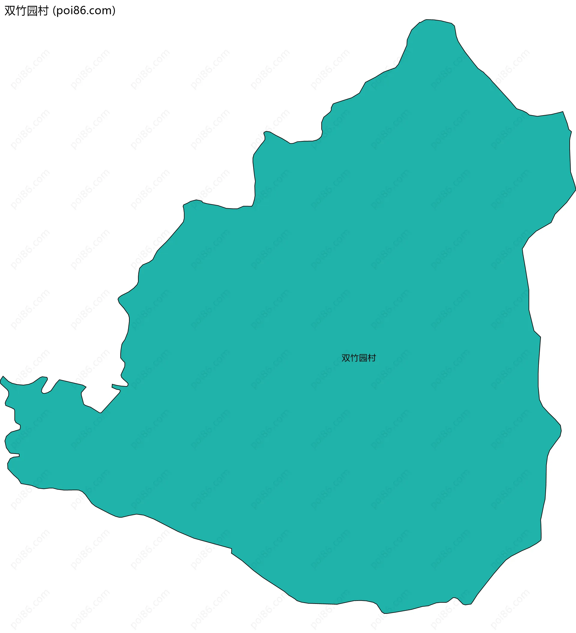 双竹园村边界地图