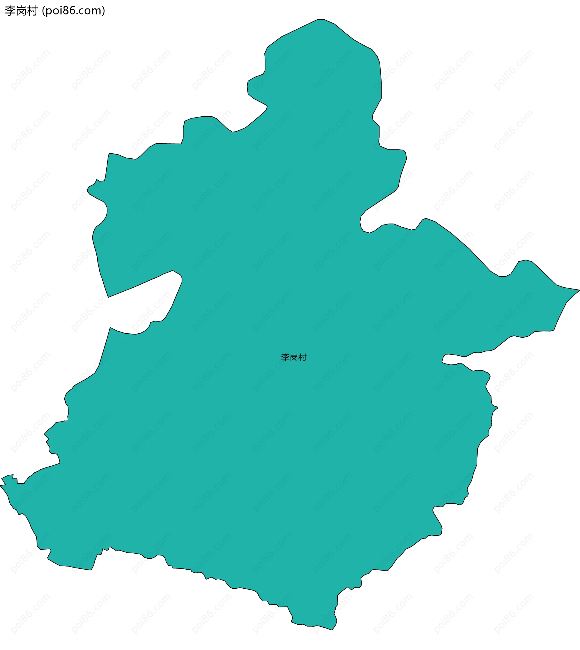 李岗村边界地图