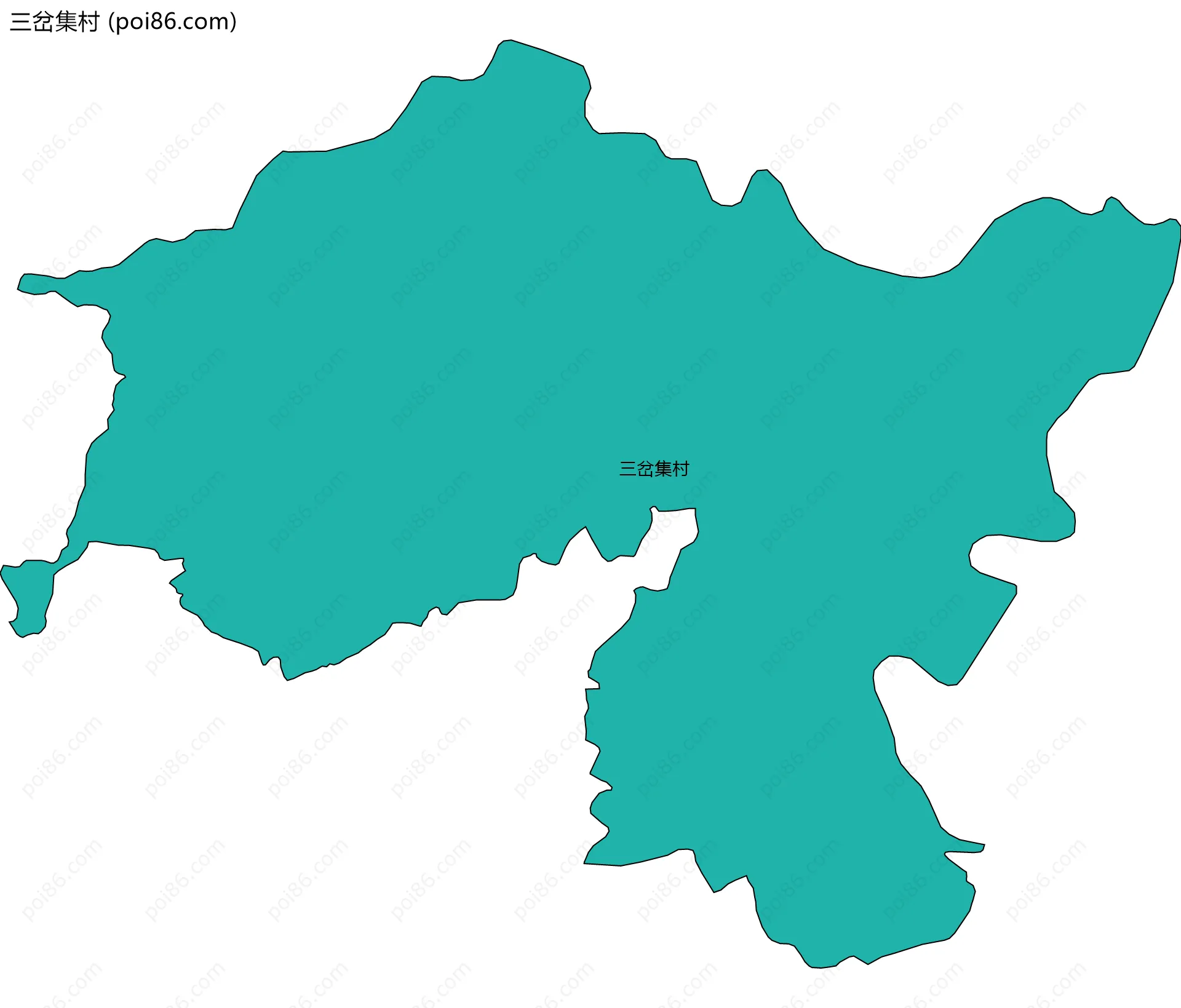 三岔集村边界地图