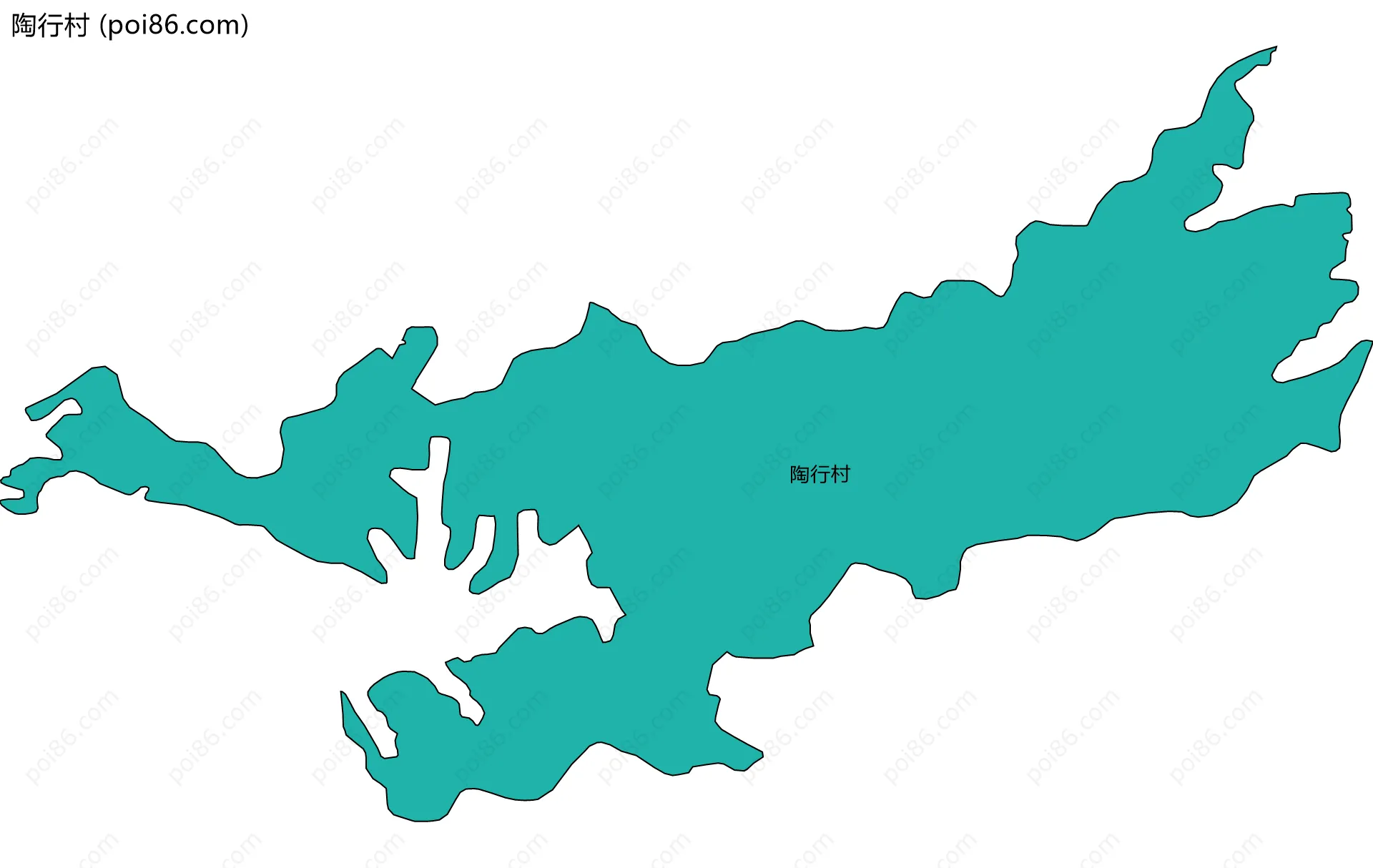 陶行村边界地图