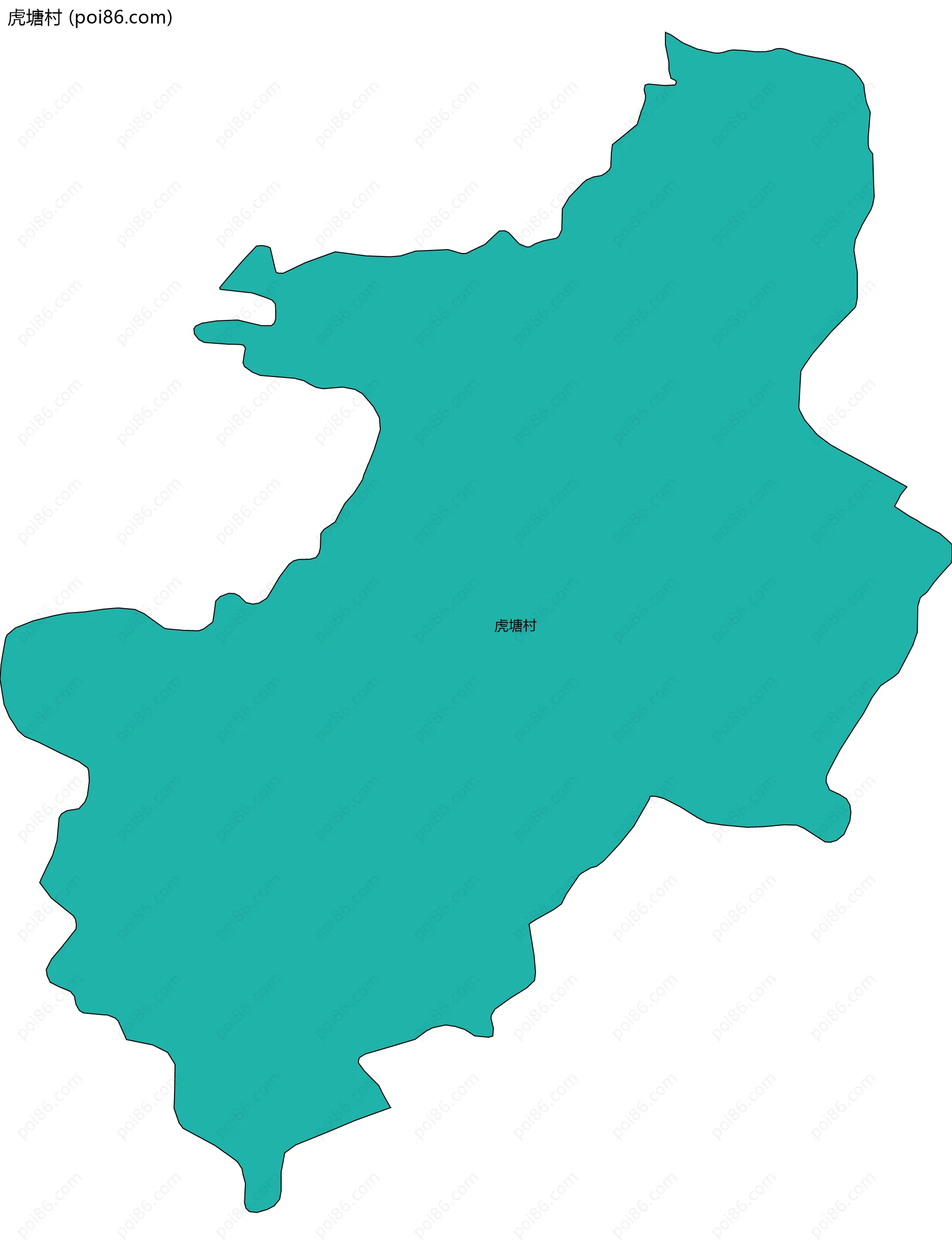 虎塘村边界地图