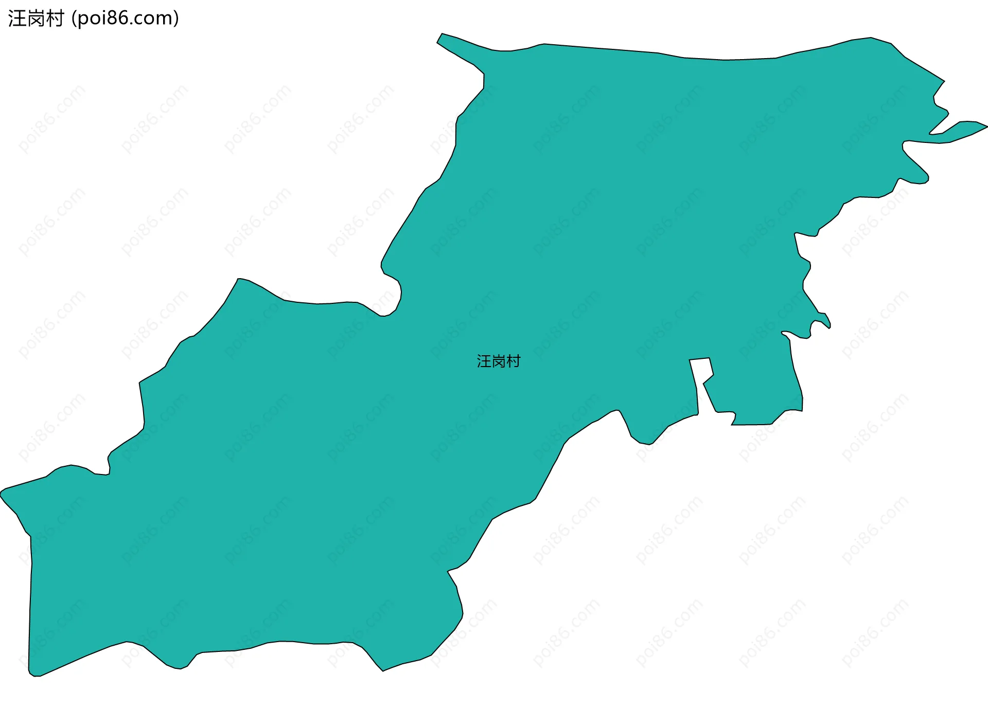 汪岗村边界地图