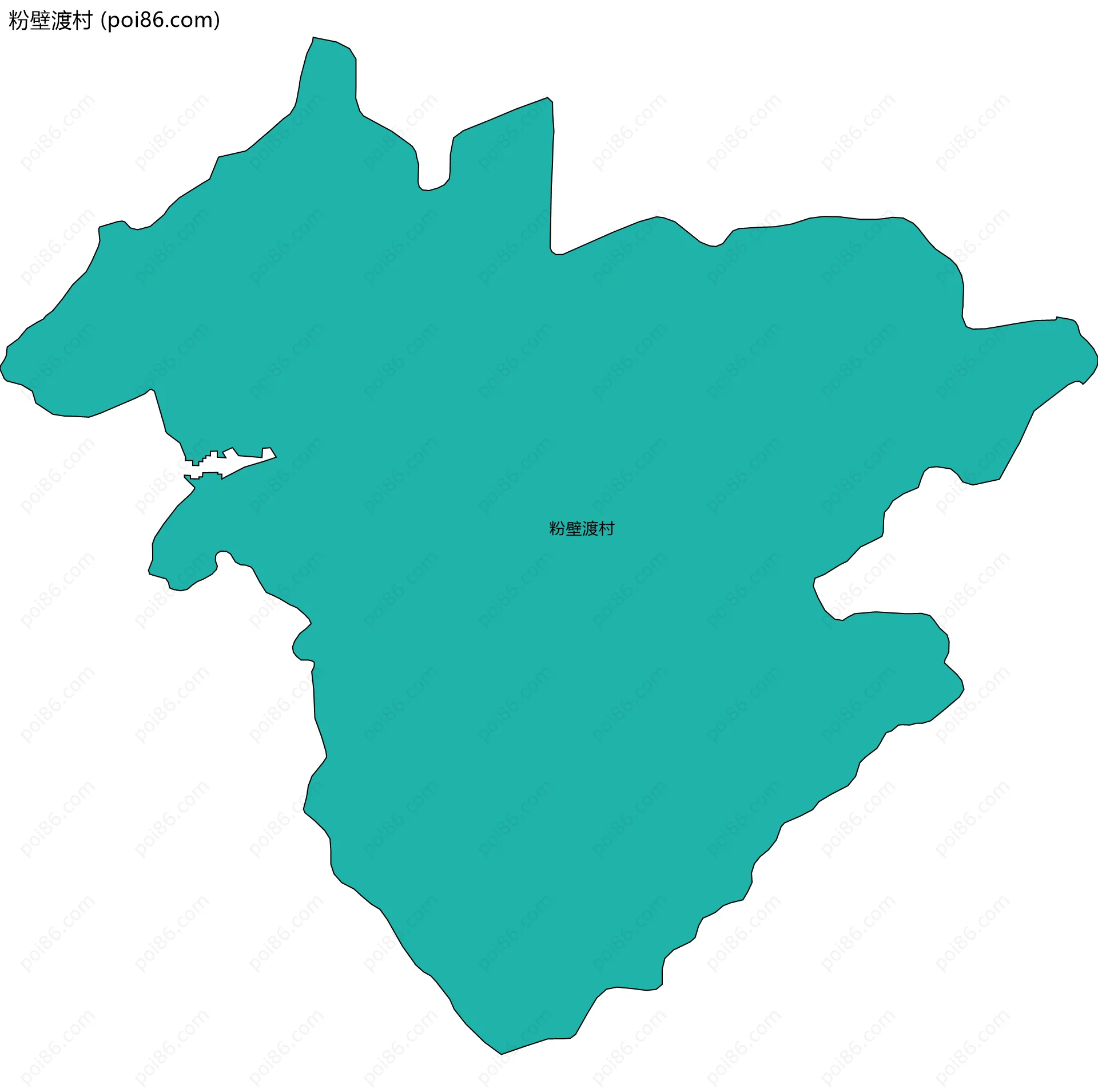 粉壁渡村边界地图
