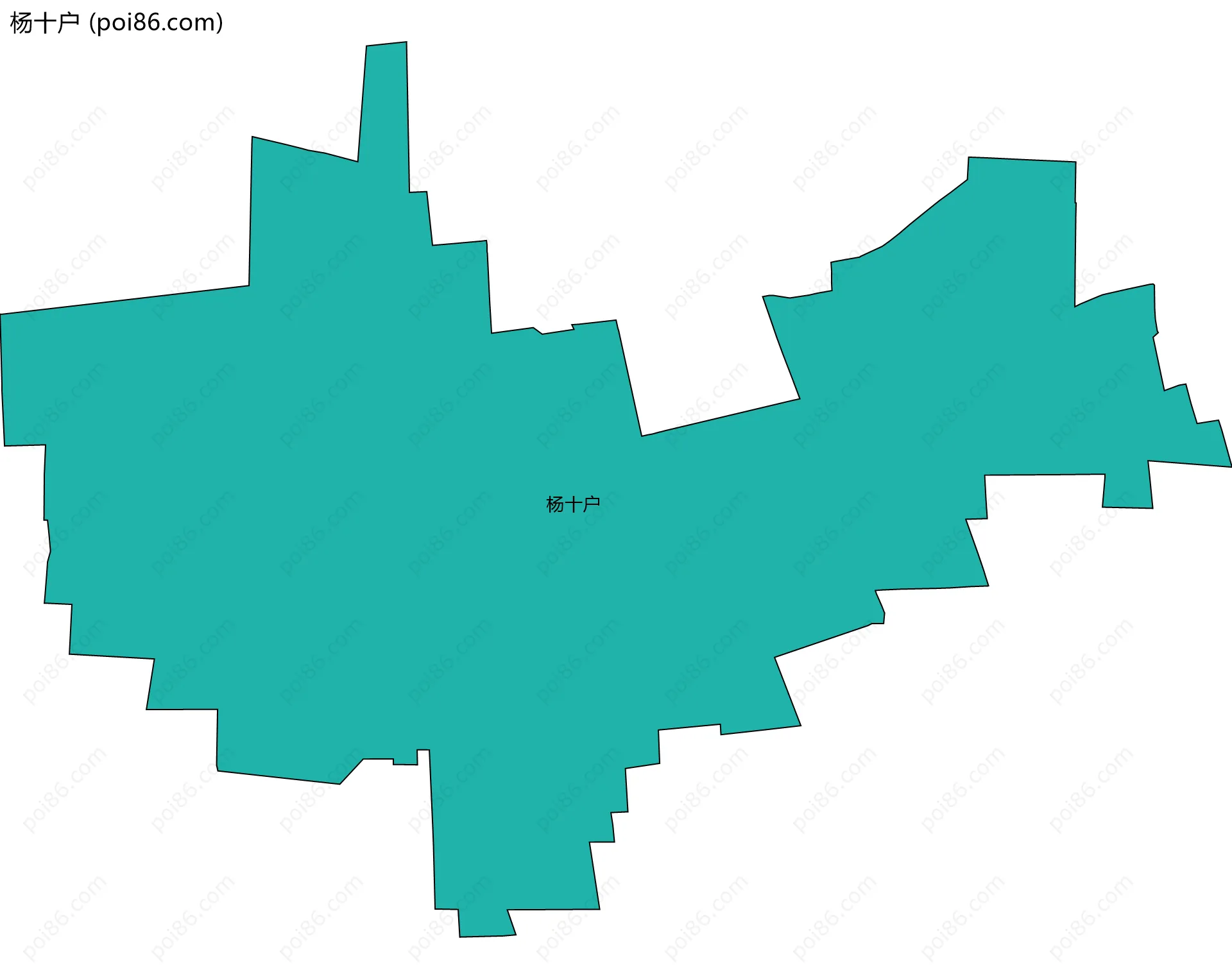 杨十户边界地图