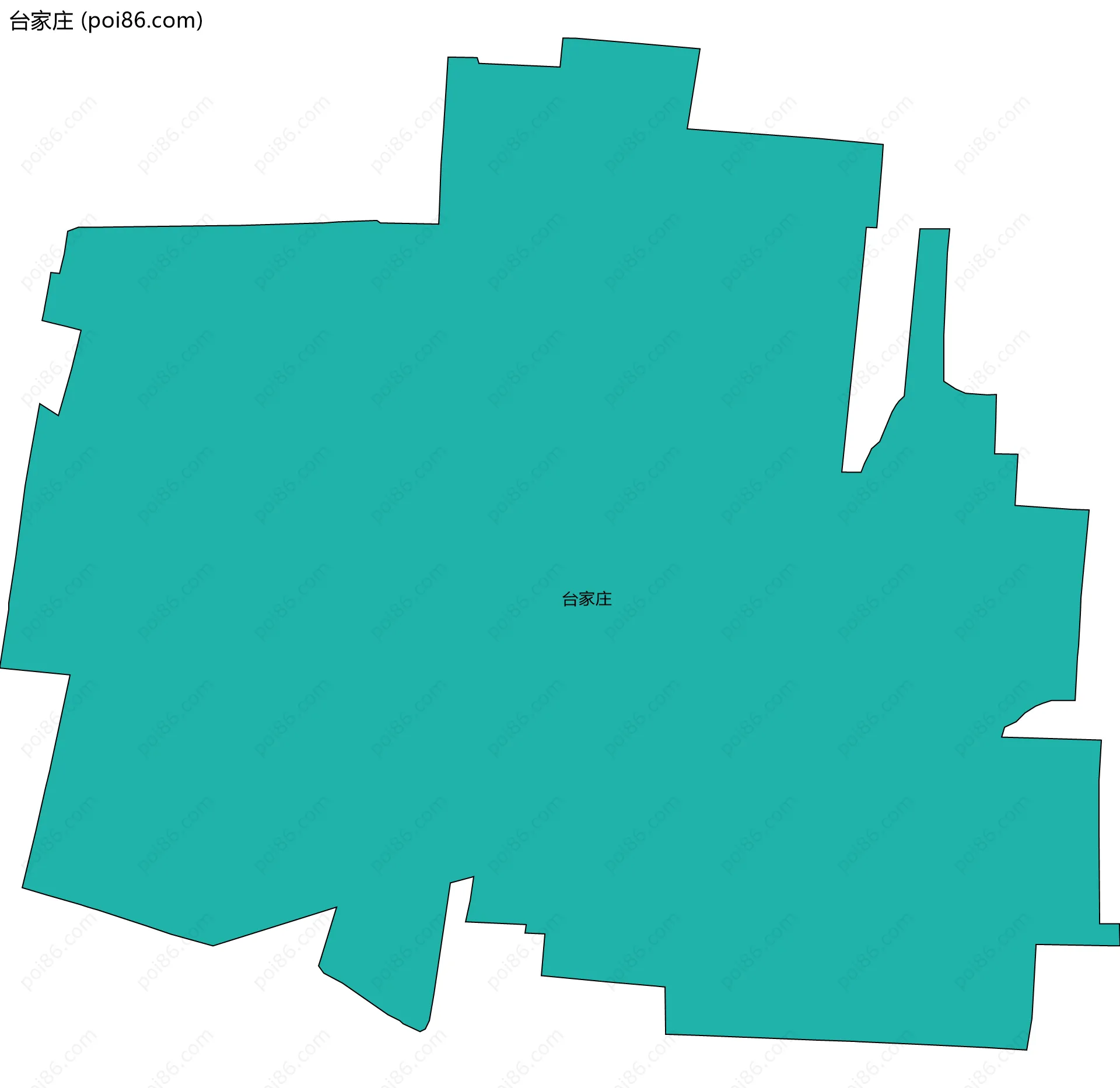 台家庄边界地图