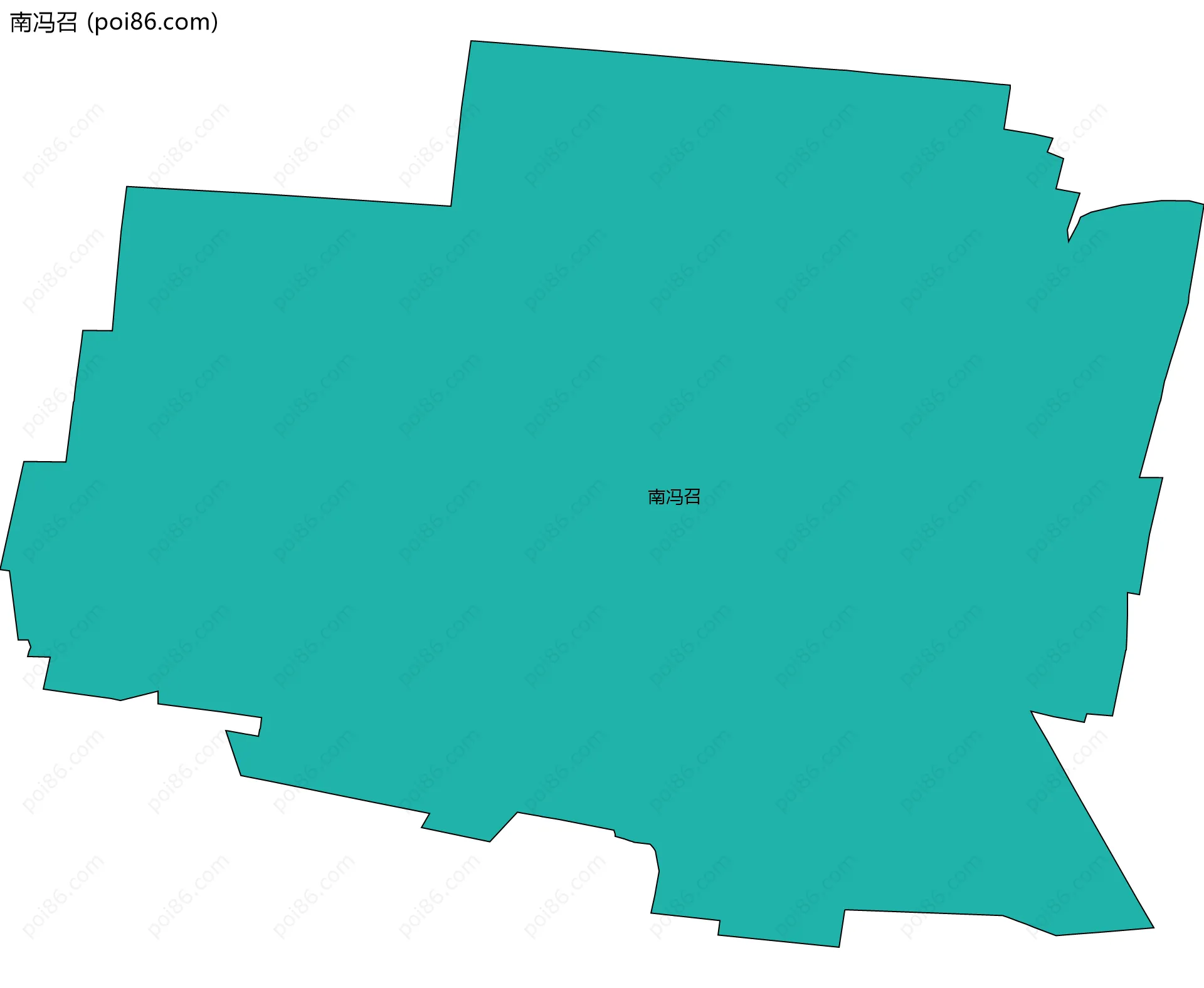 南冯召边界地图