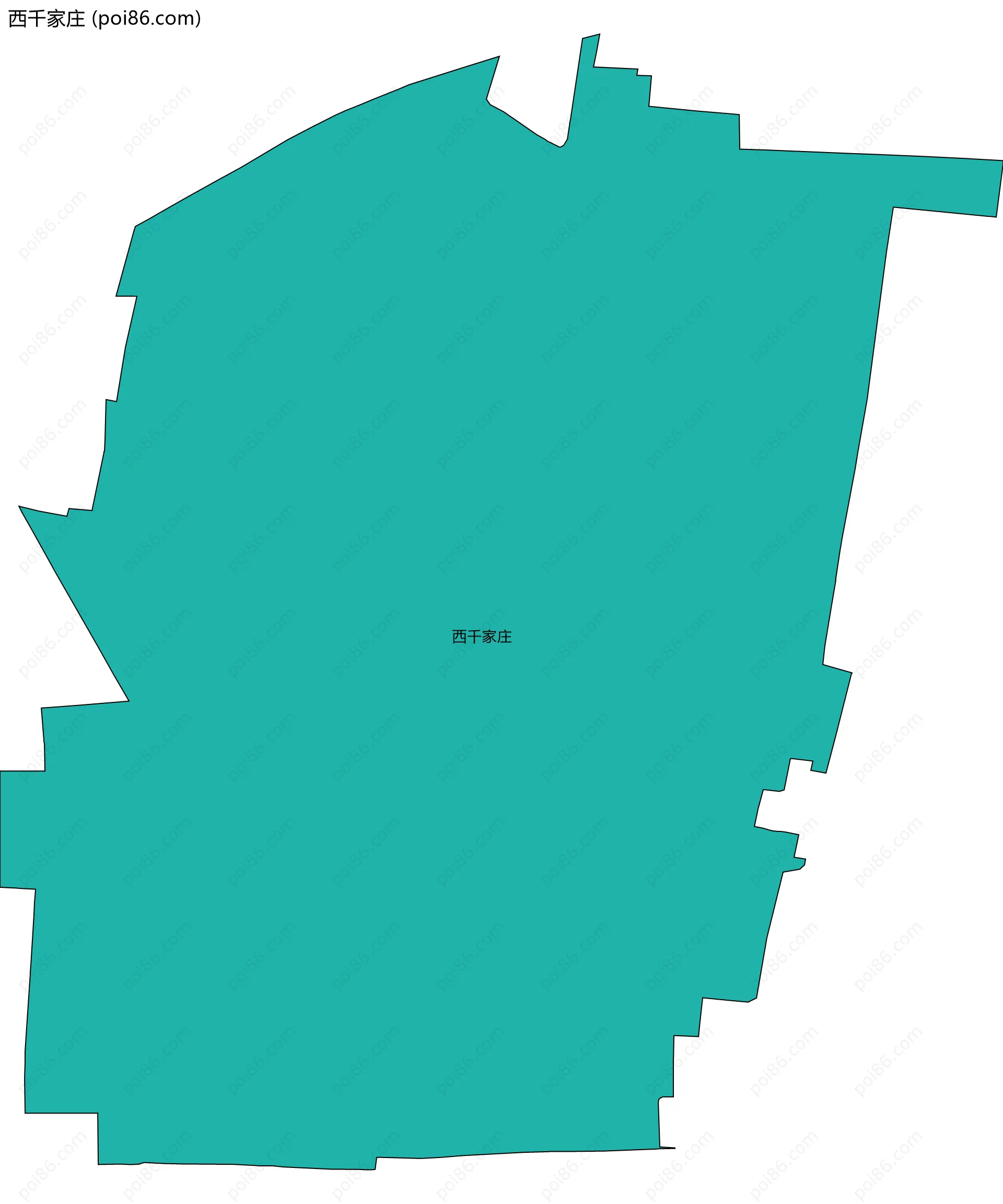 西千家庄边界地图