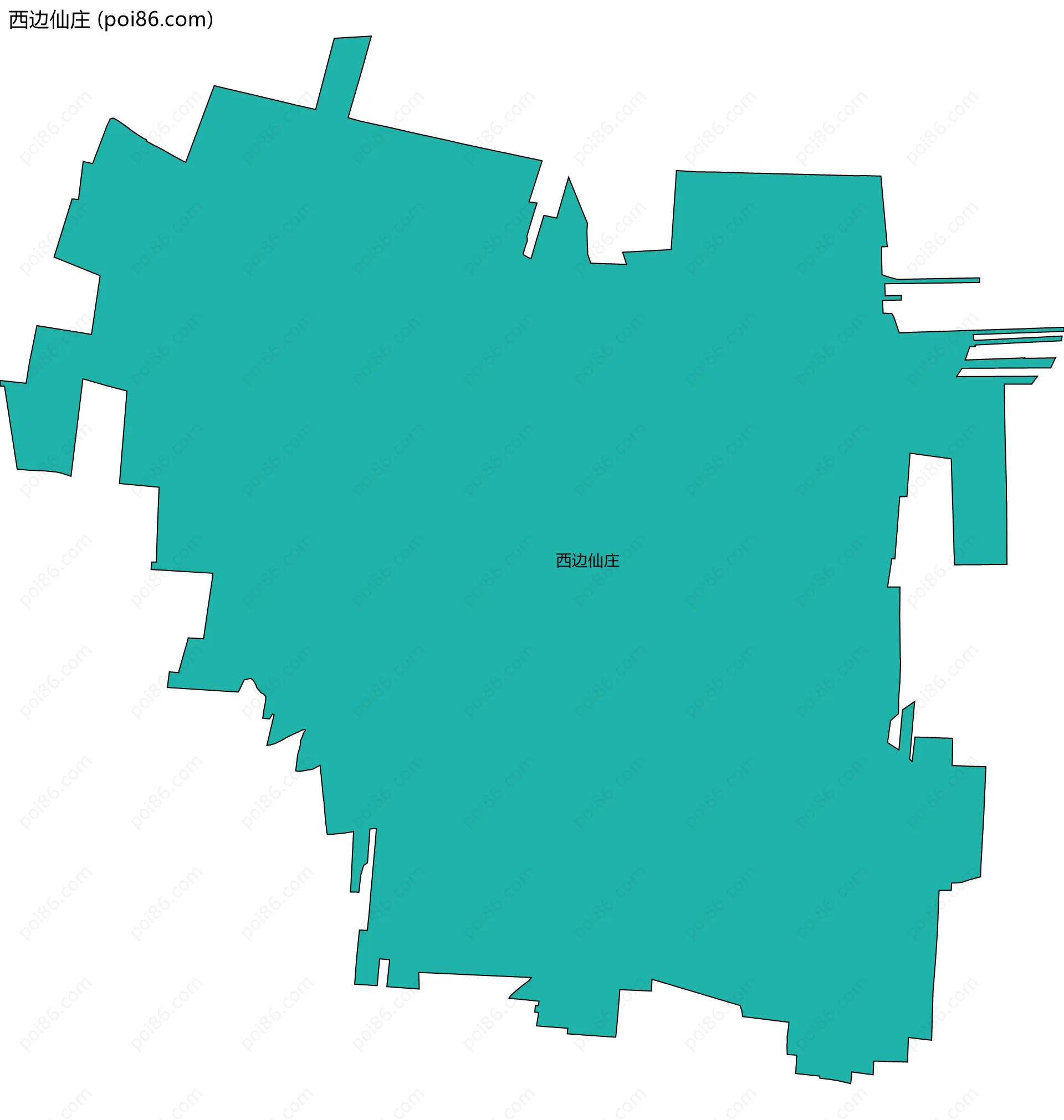 西边仙庄边界地图