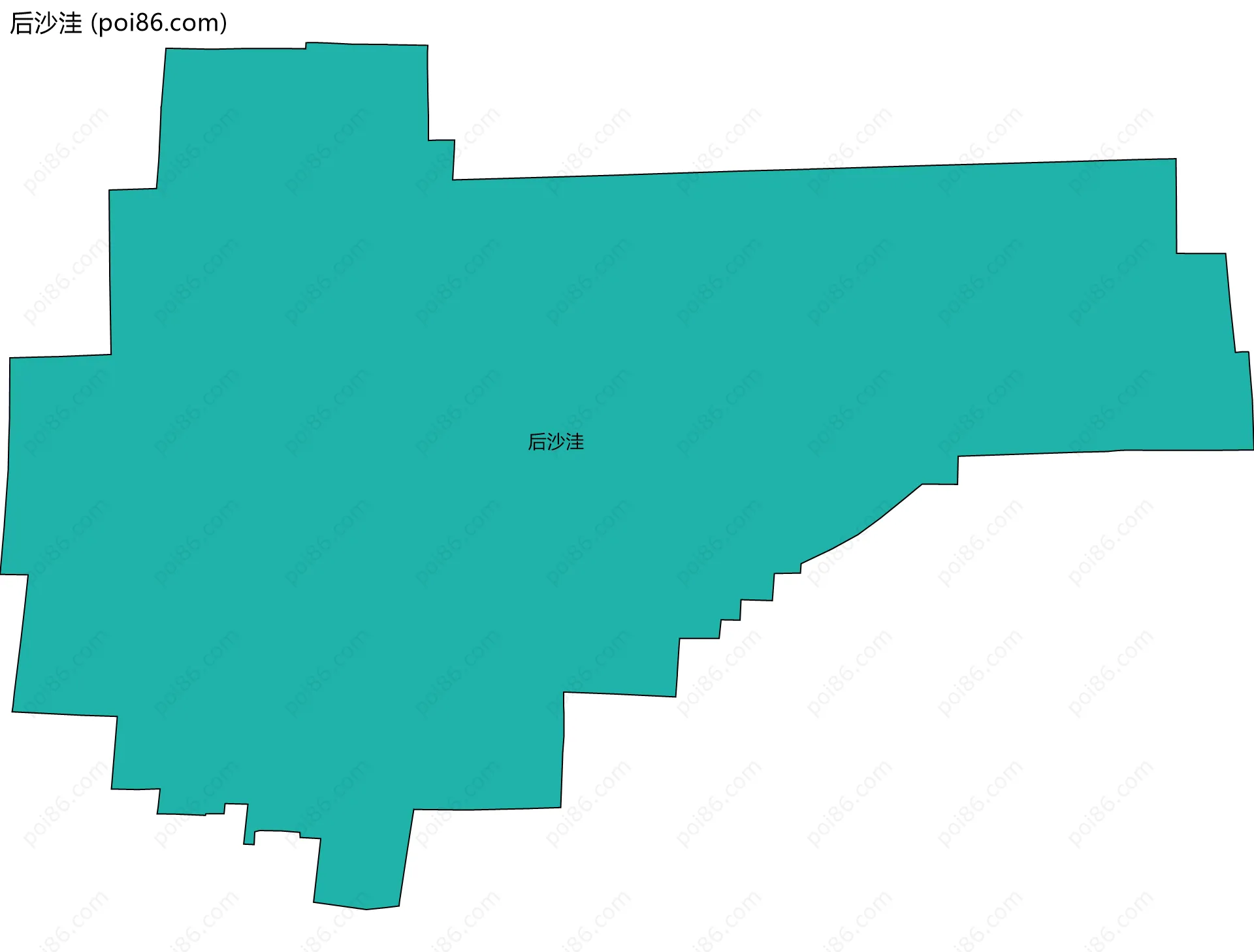 后沙洼边界地图