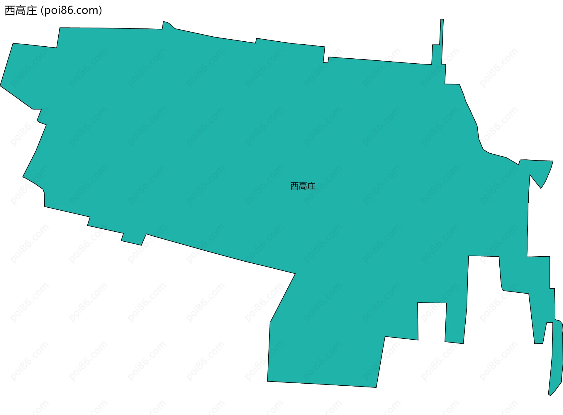 西高庄边界地图