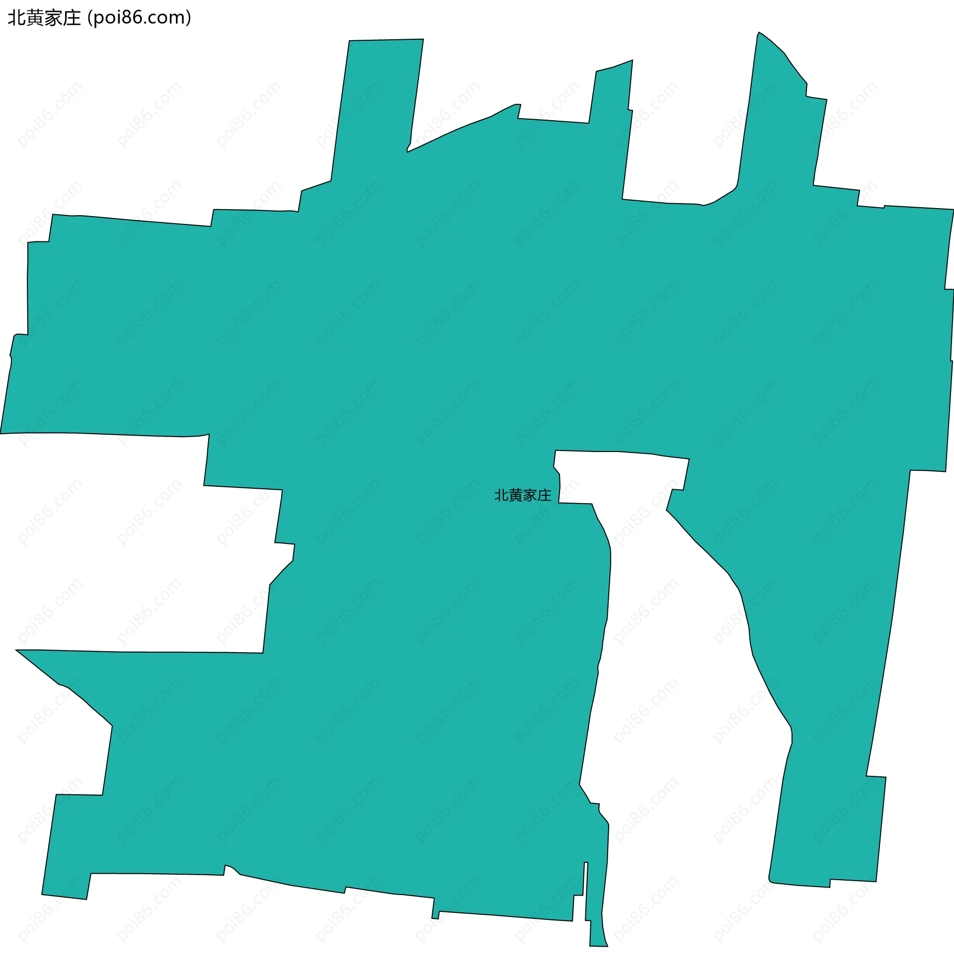 北黄家庄边界地图