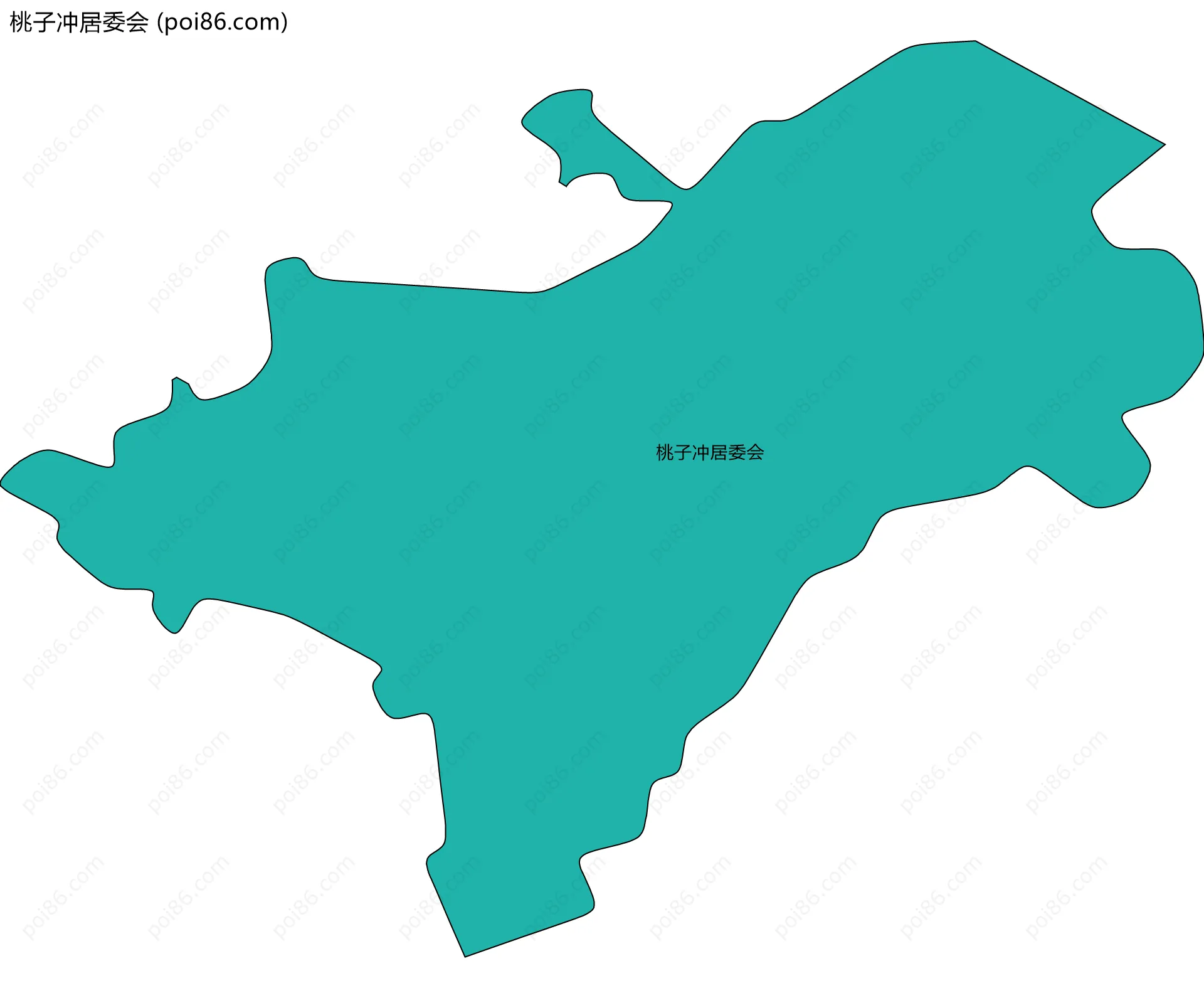 桃子冲居委会边界地图