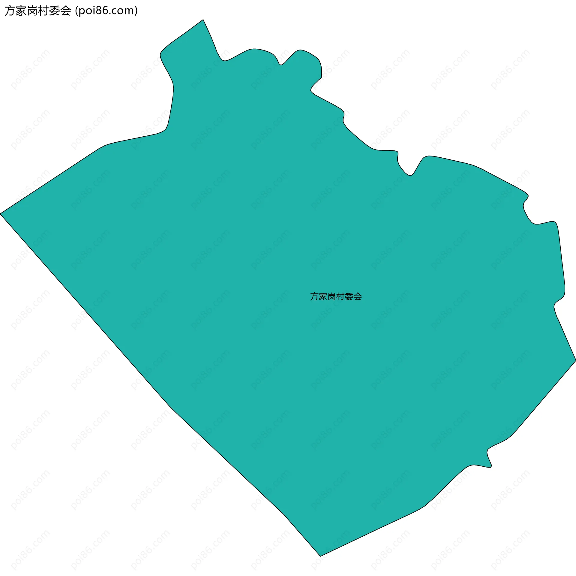 方家岗村委会边界地图
