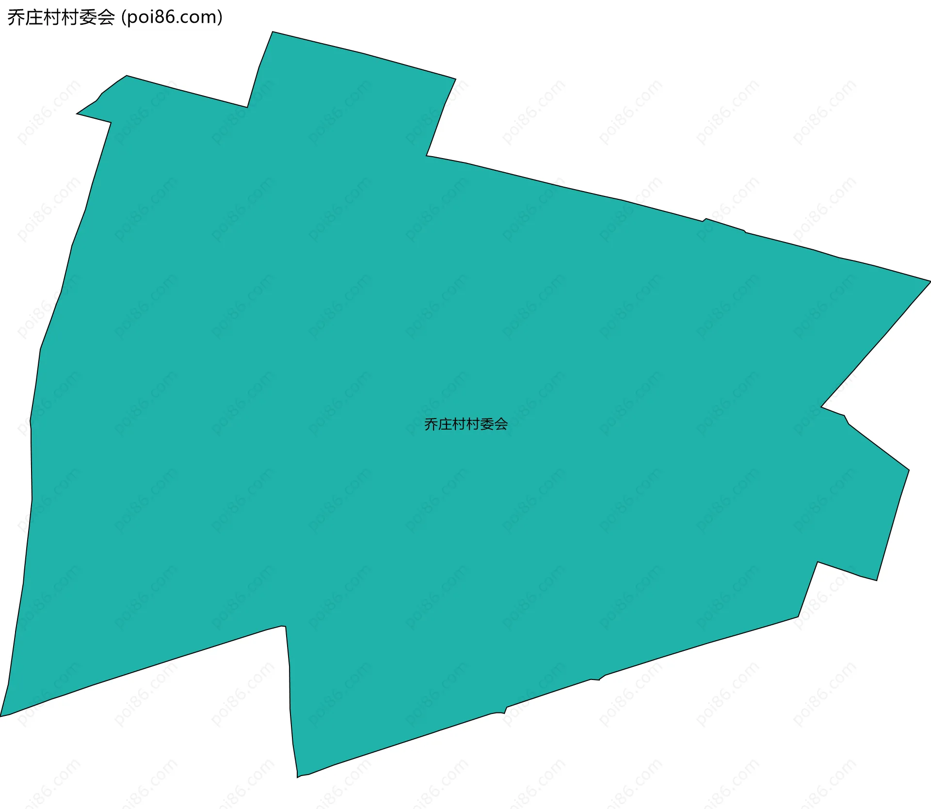 乔庄村村委会边界地图