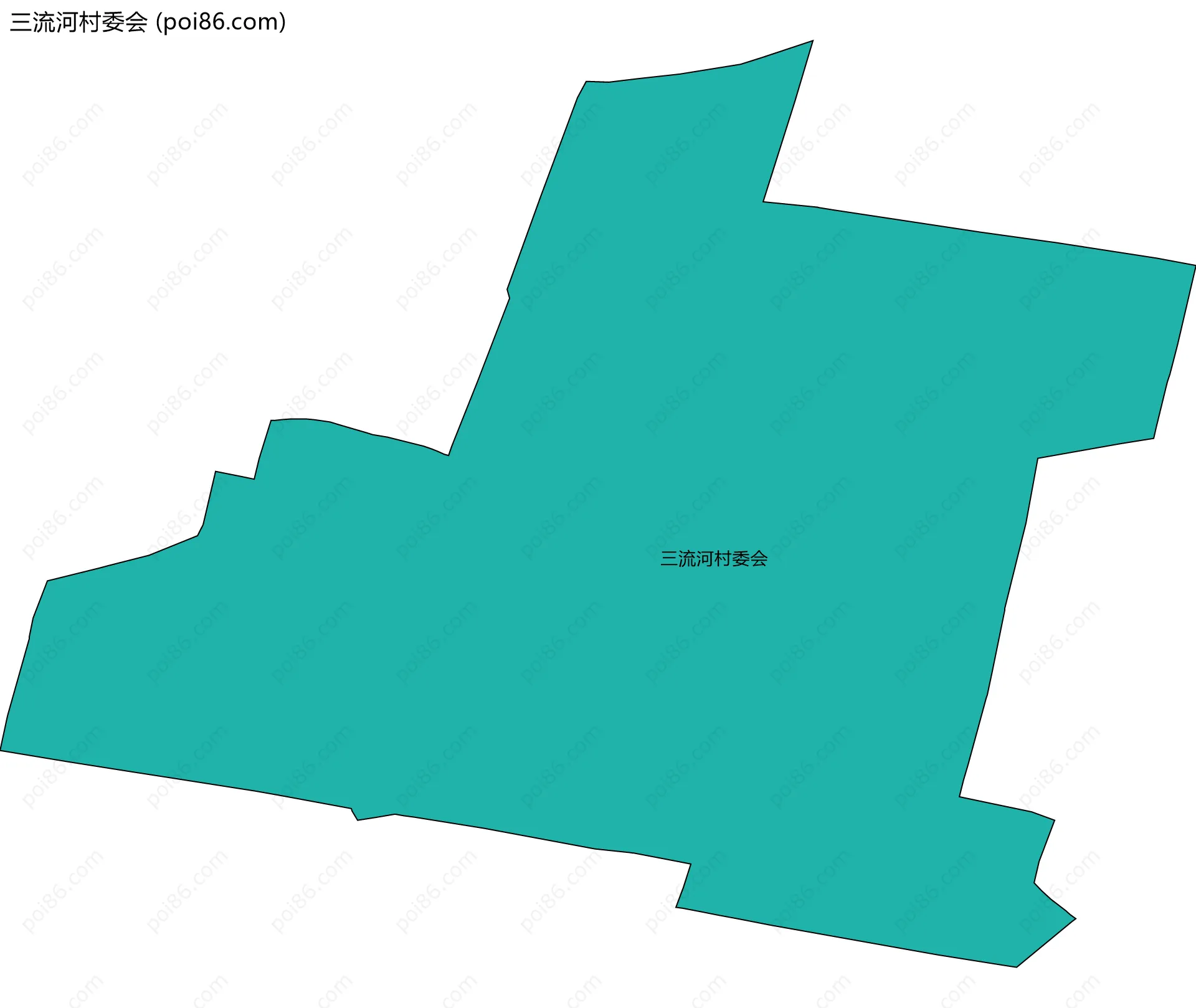 三流河村委会边界地图