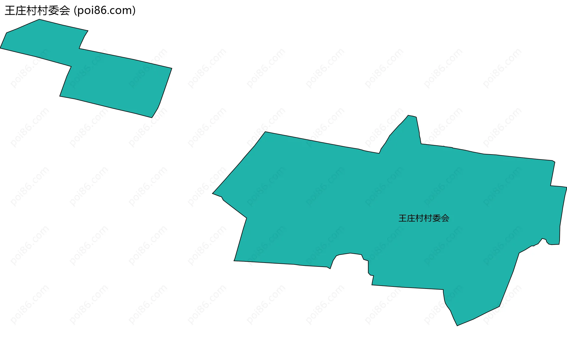 王庄村村委会边界地图