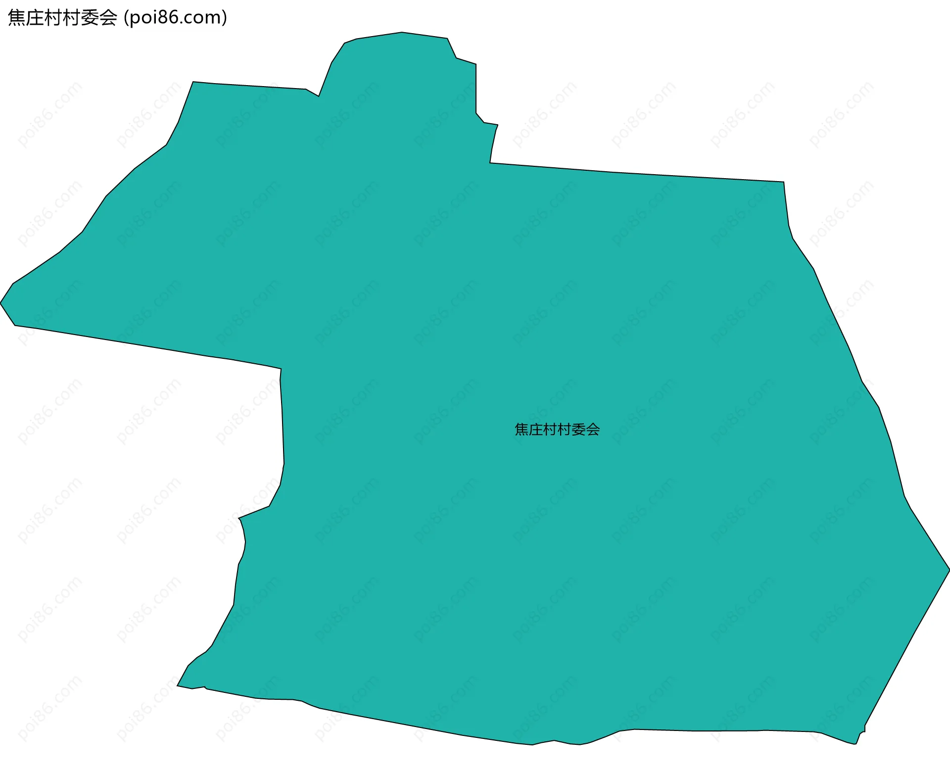 焦庄村村委会边界地图