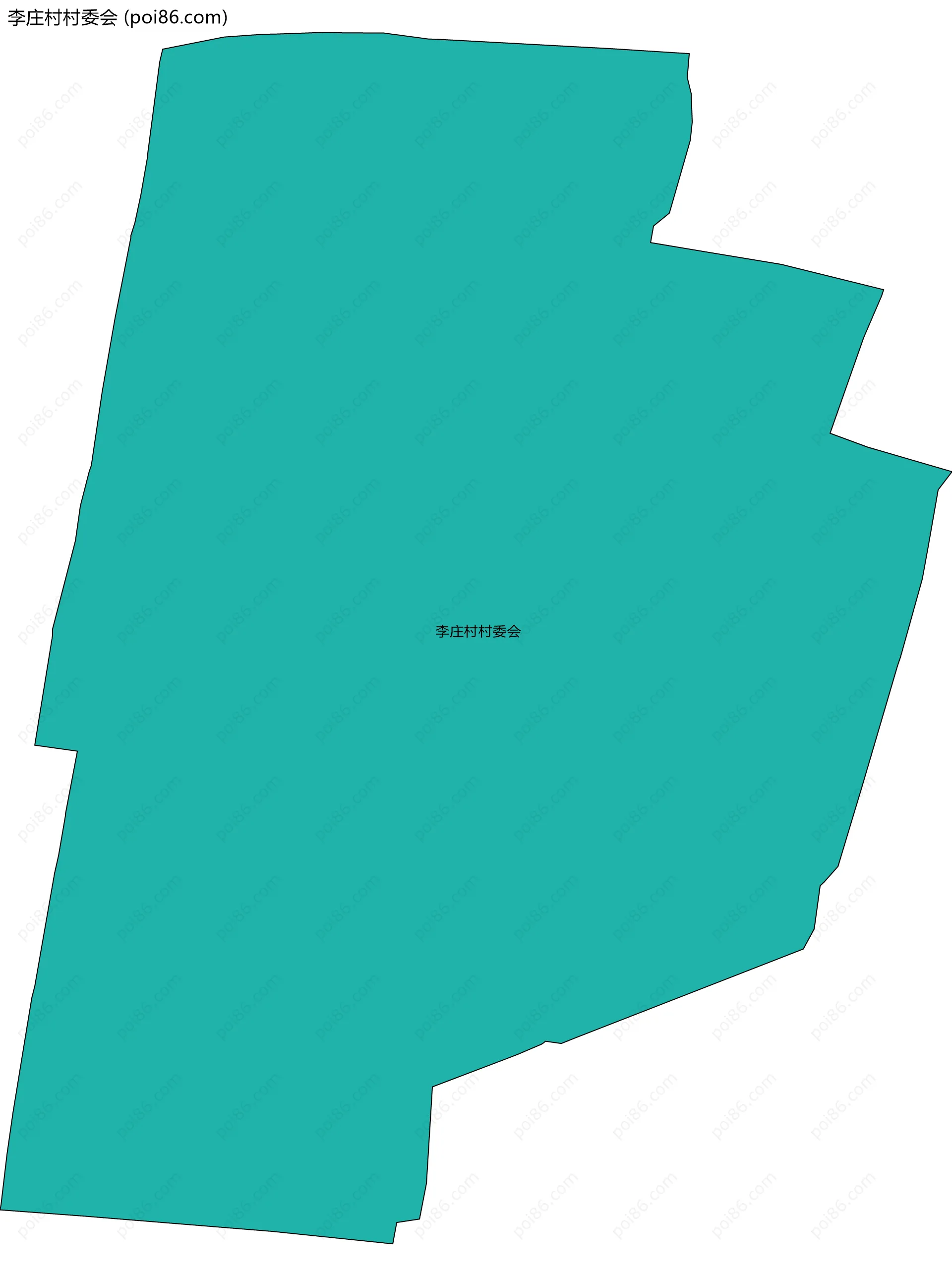 李庄村村委会边界地图