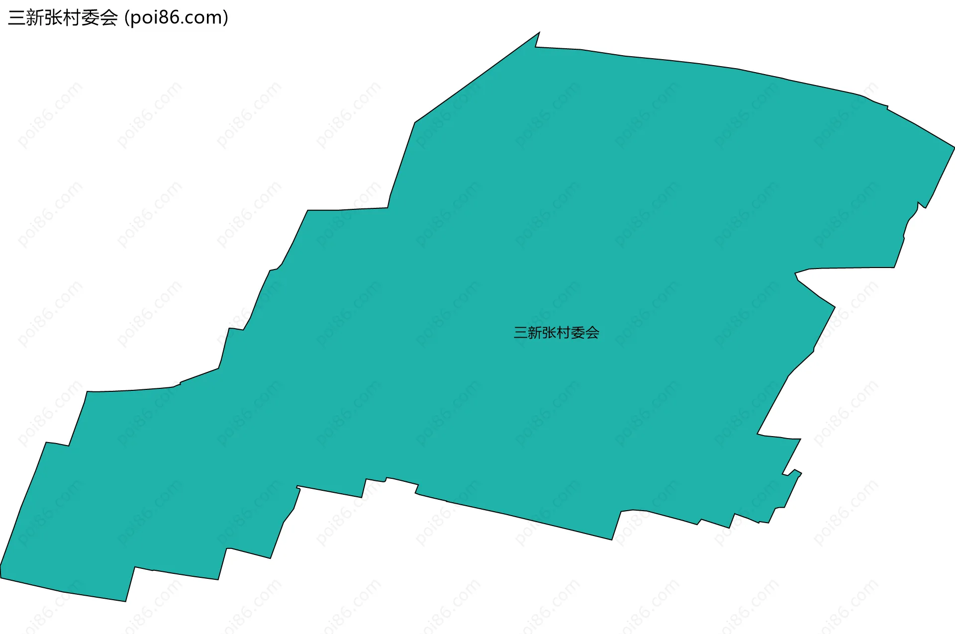 三新张村委会边界地图