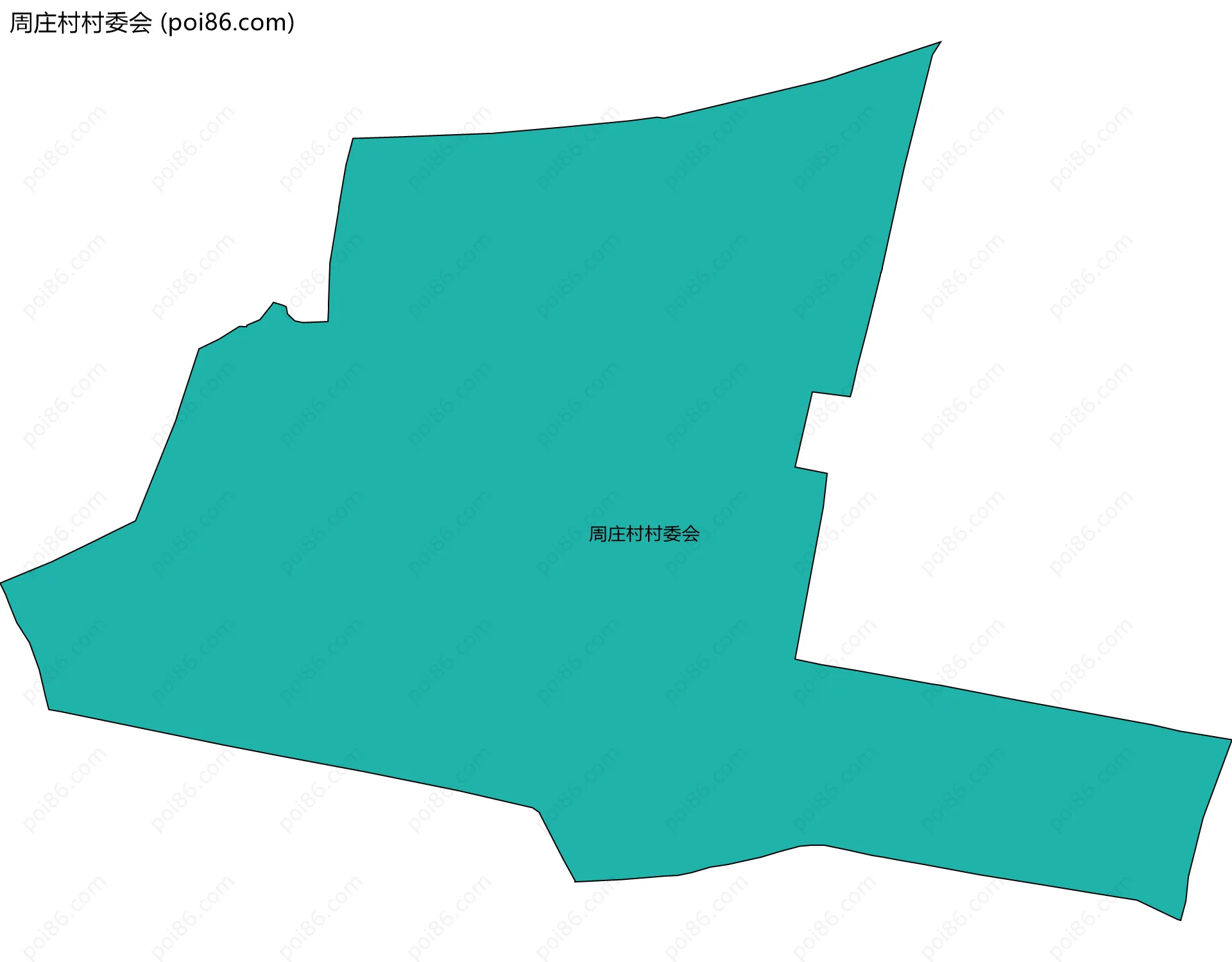 周庄村村委会边界地图