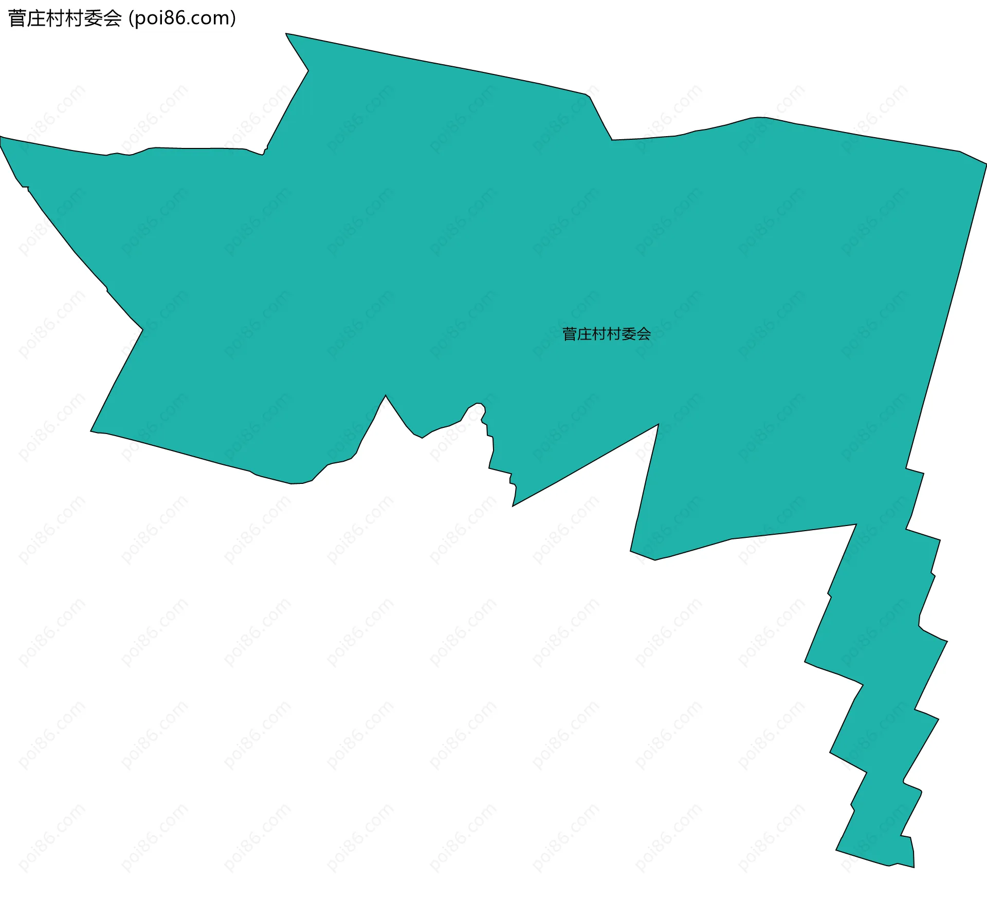 菅庄村村委会边界地图
