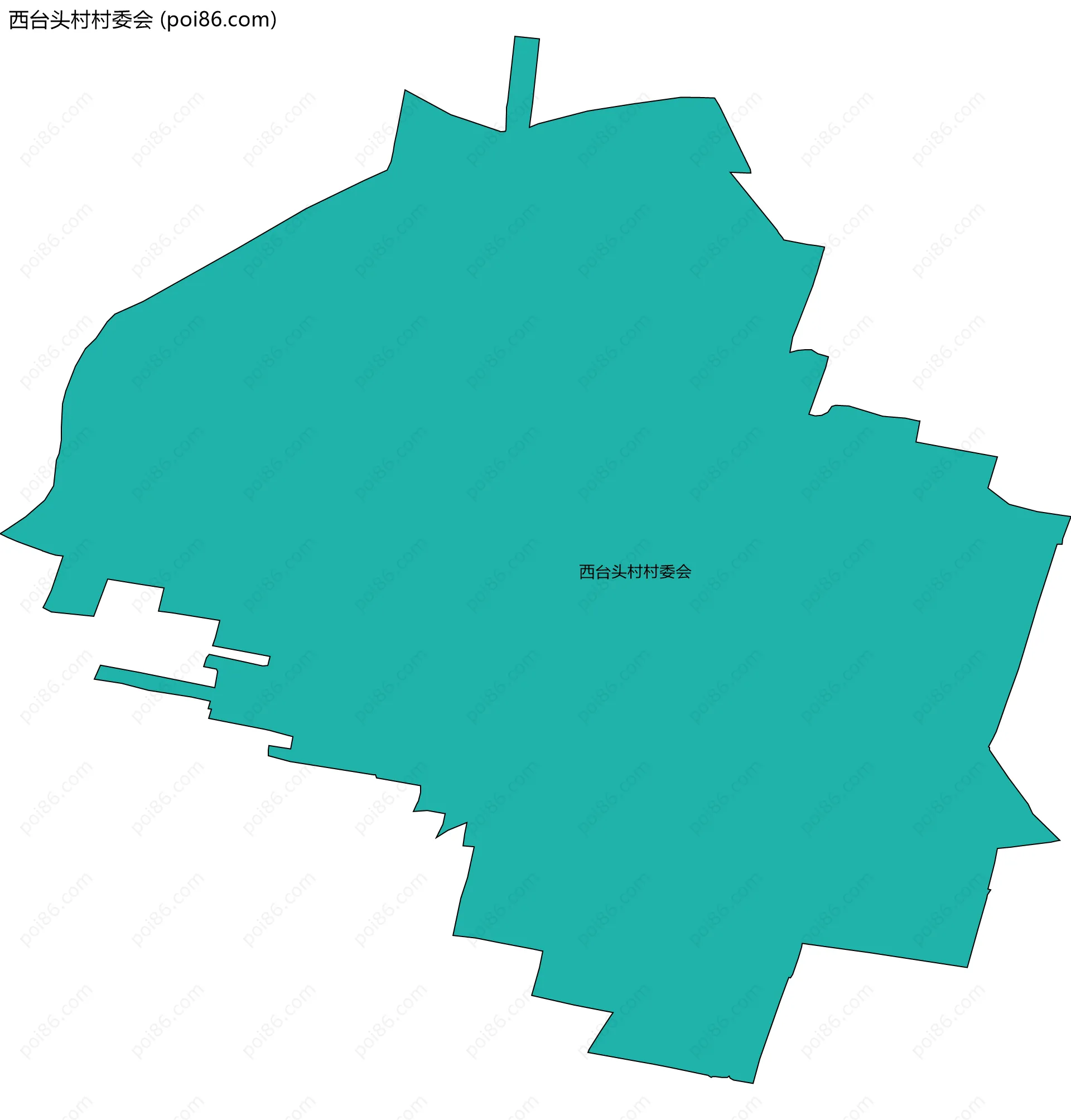 西台头村村委会边界地图