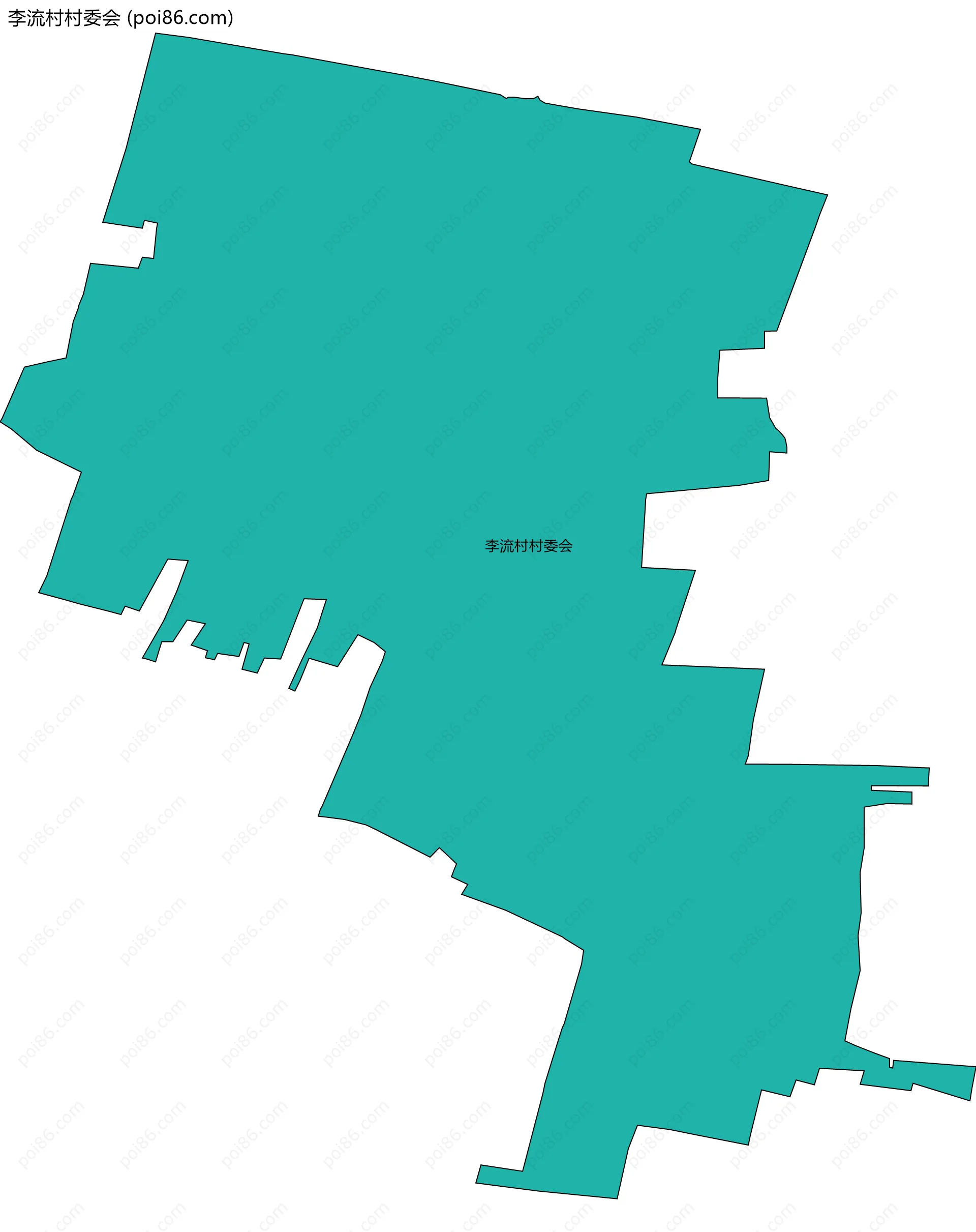 李流村村委会边界地图