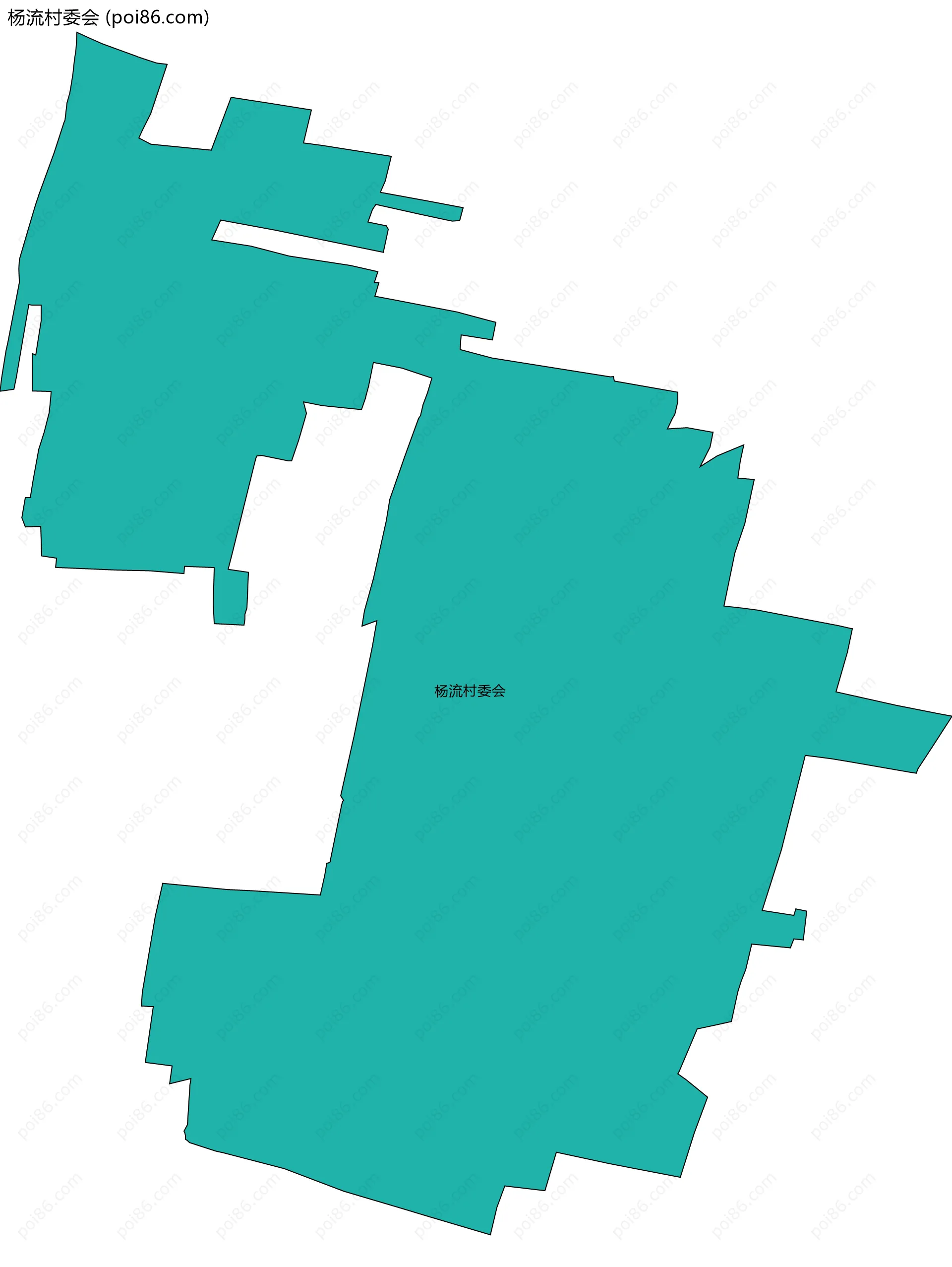 杨流村委会边界地图