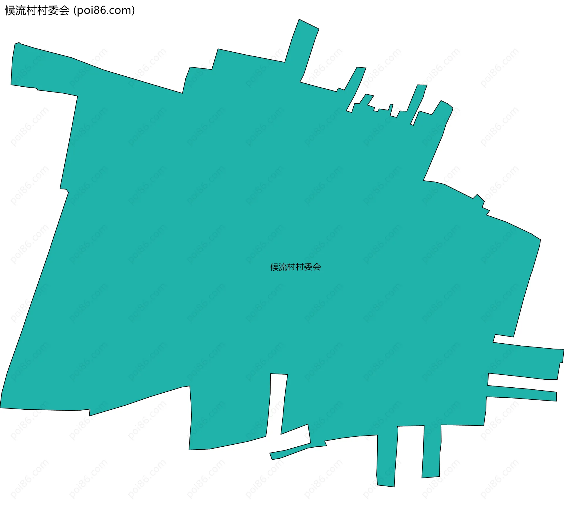 候流村村委会边界地图
