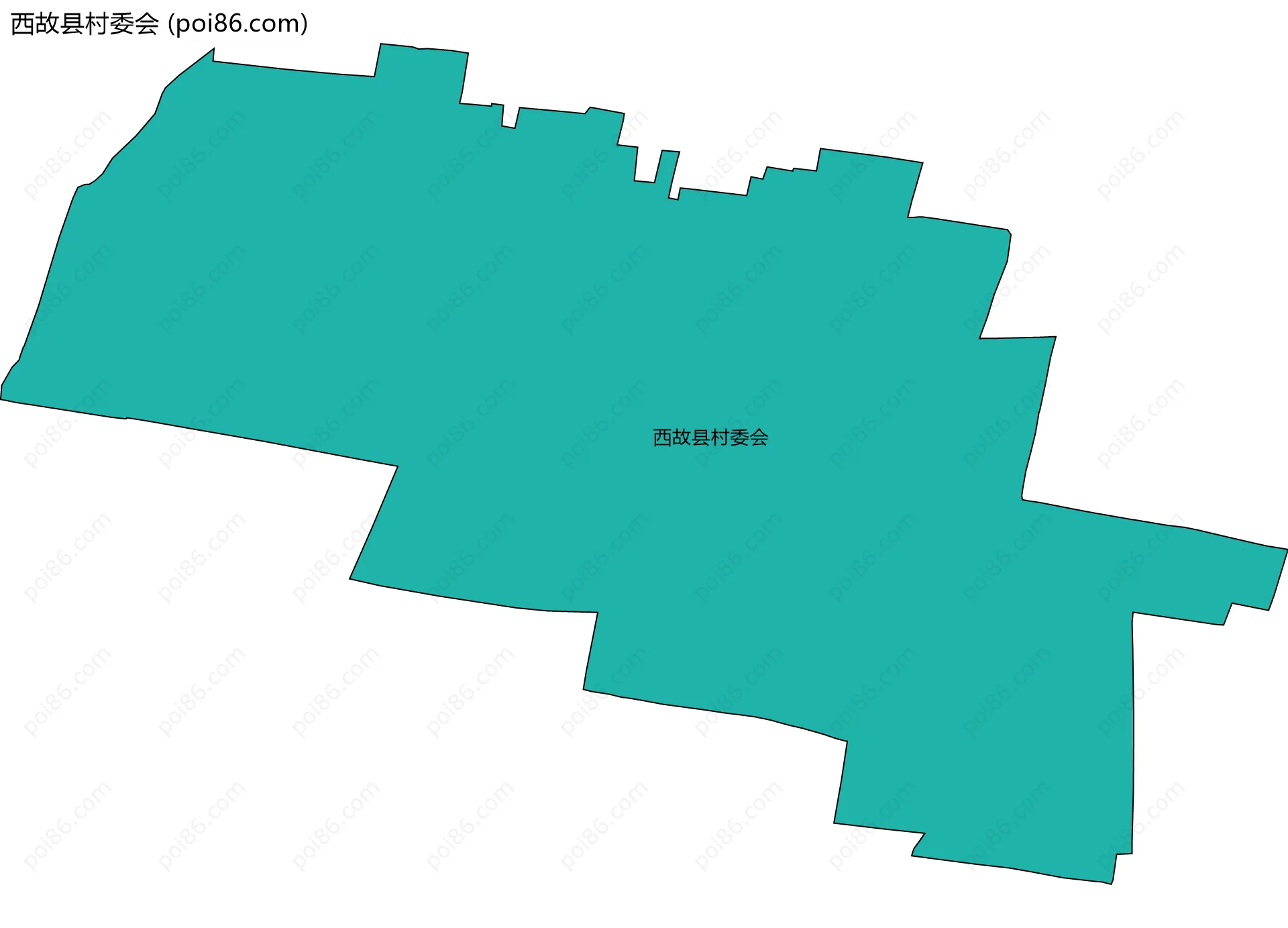 西故县村委会边界地图