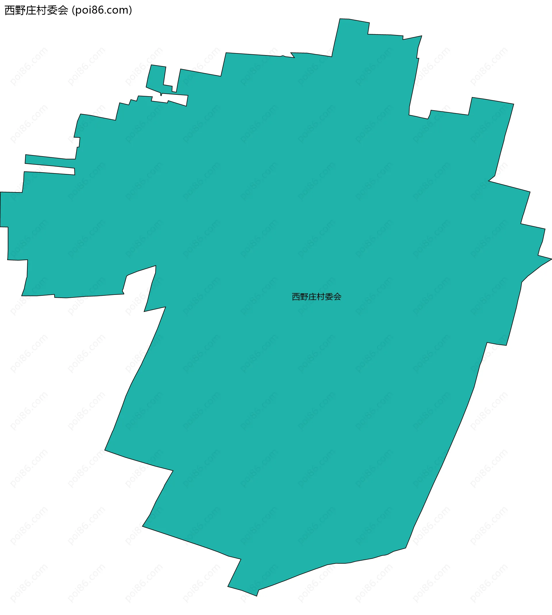 西野庄村委会边界地图