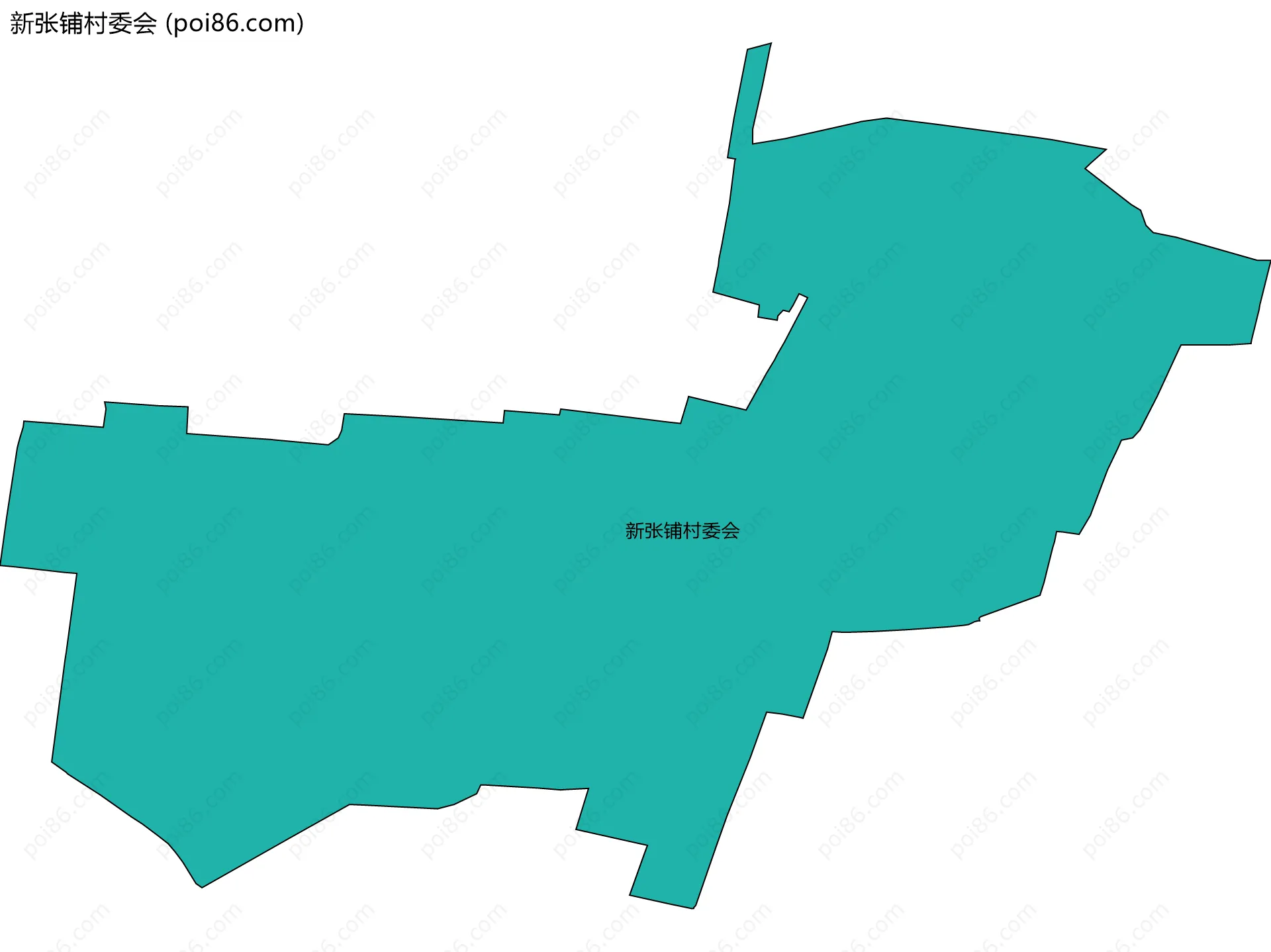 新张铺村委会边界地图