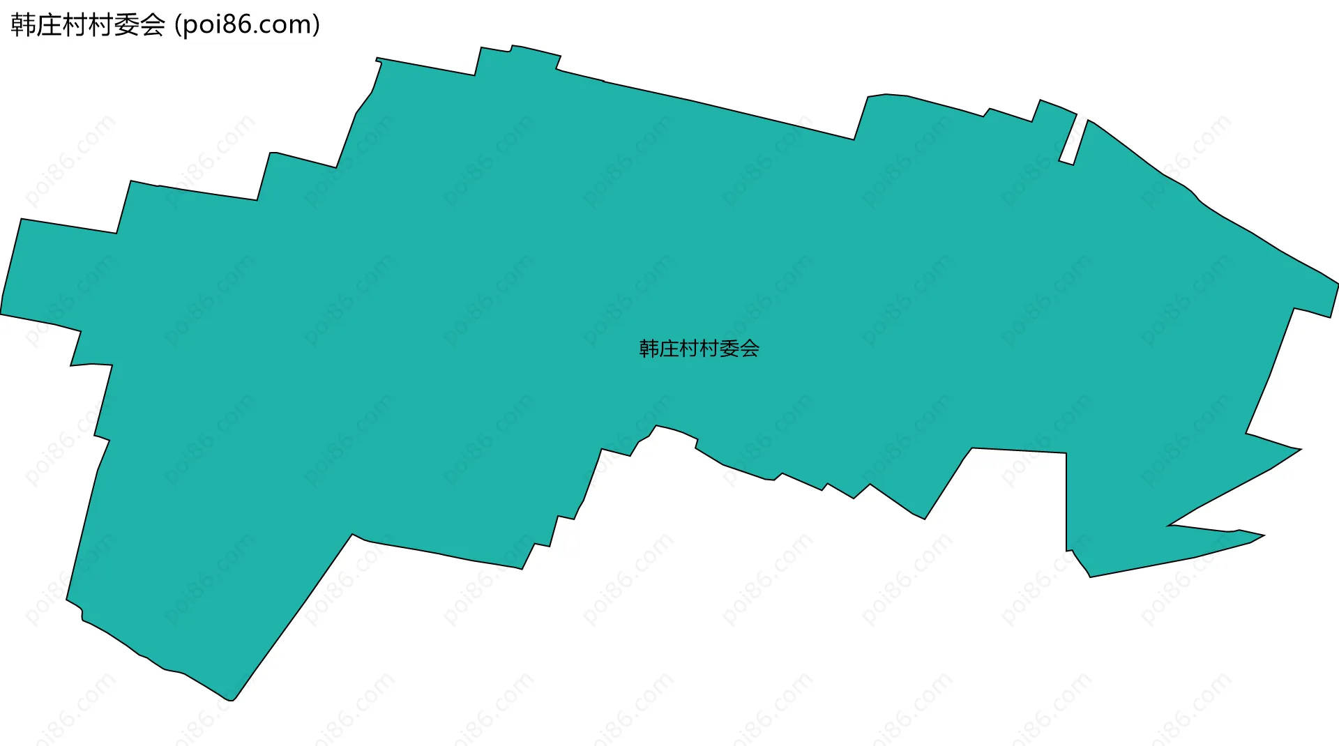 韩庄村村委会边界地图