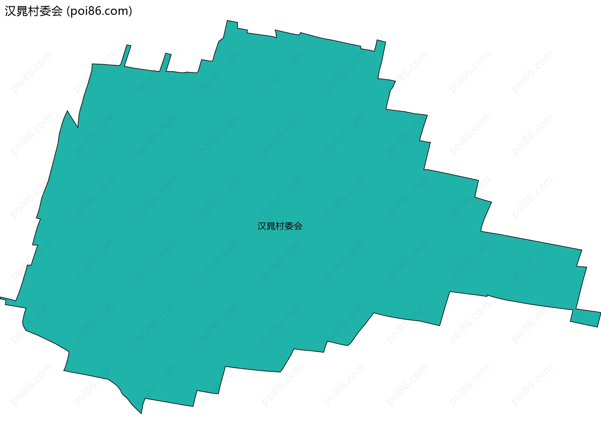 汉晁村委会边界地图
