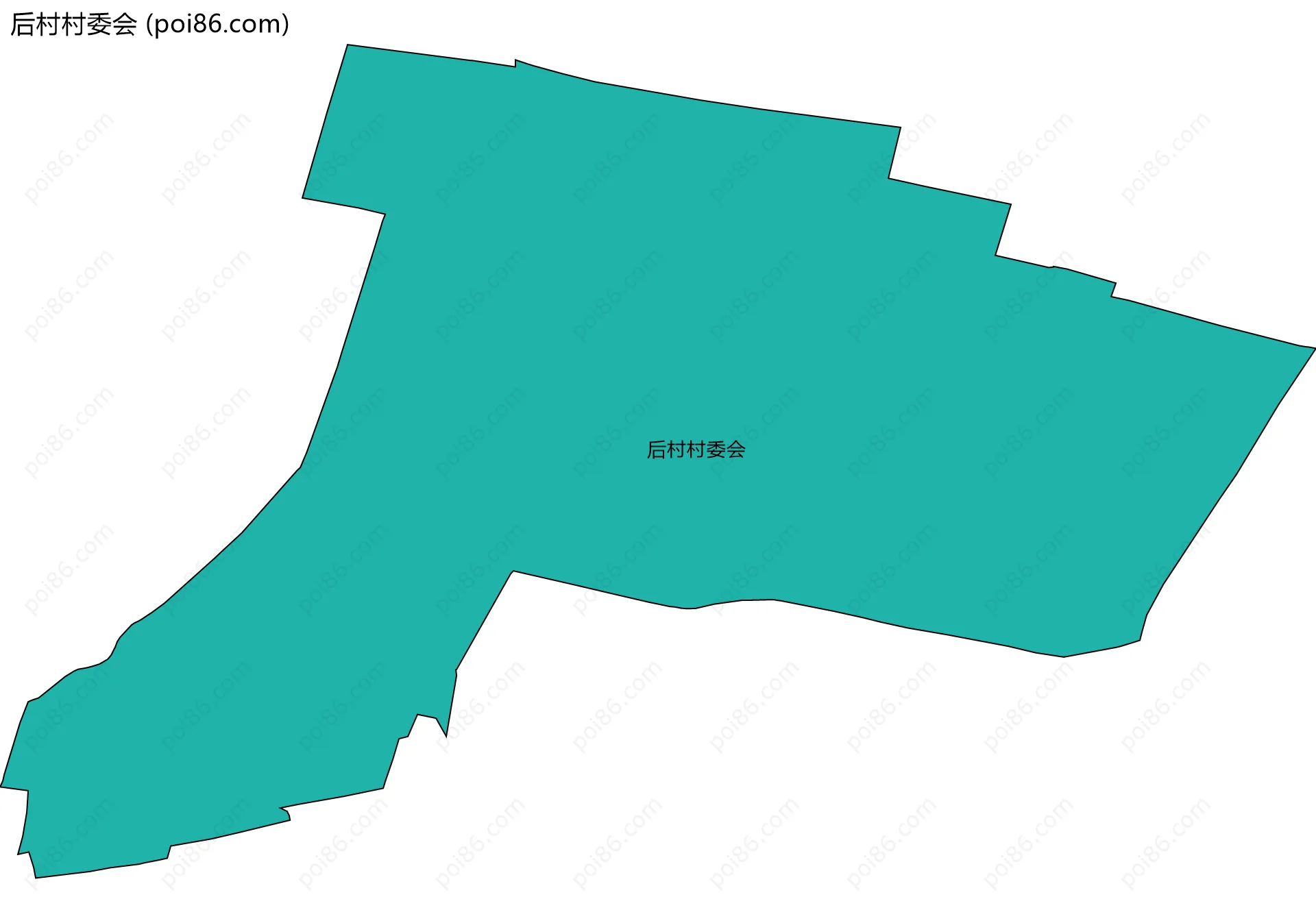 后村村委会边界地图