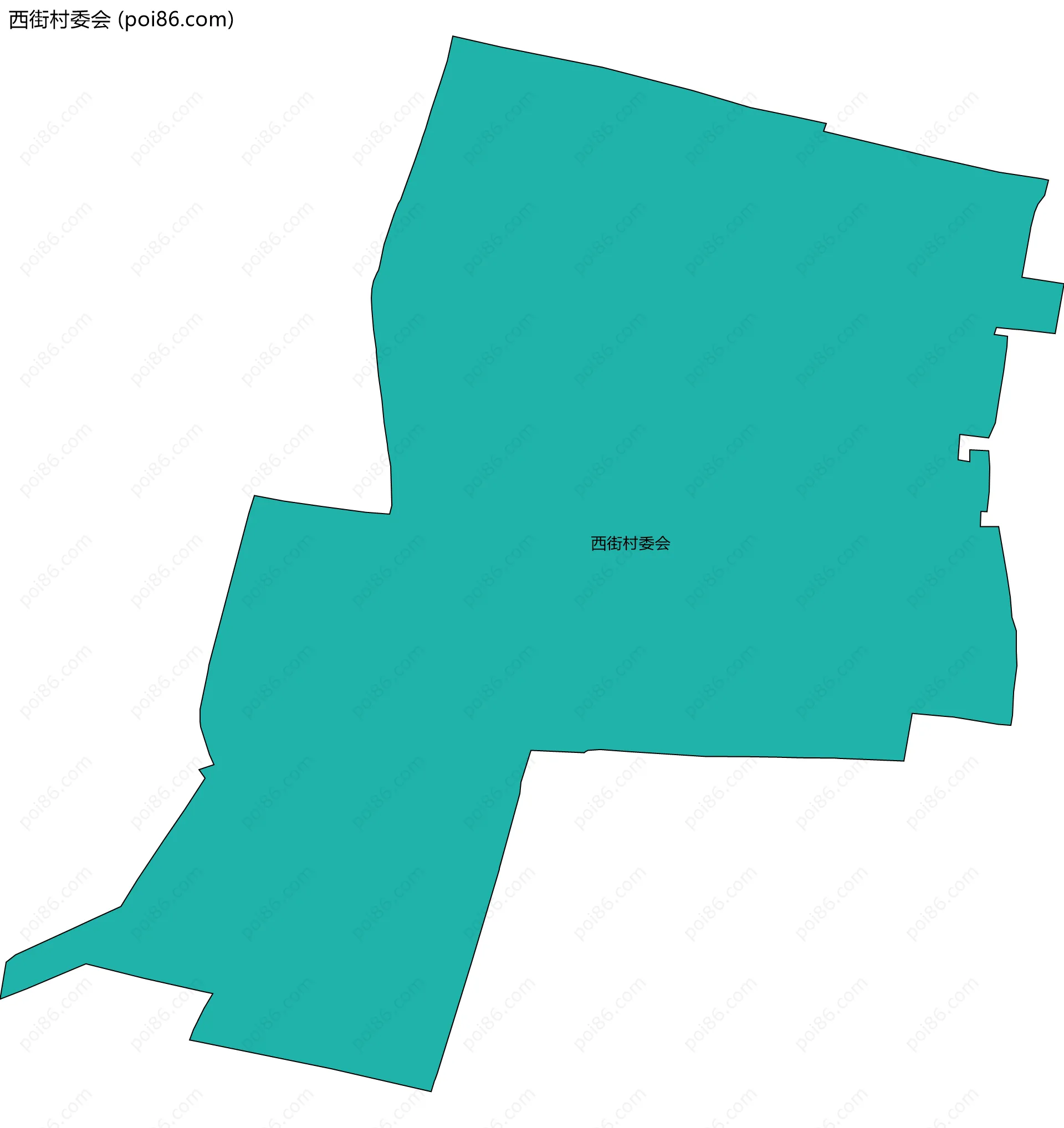 西街村委会边界地图