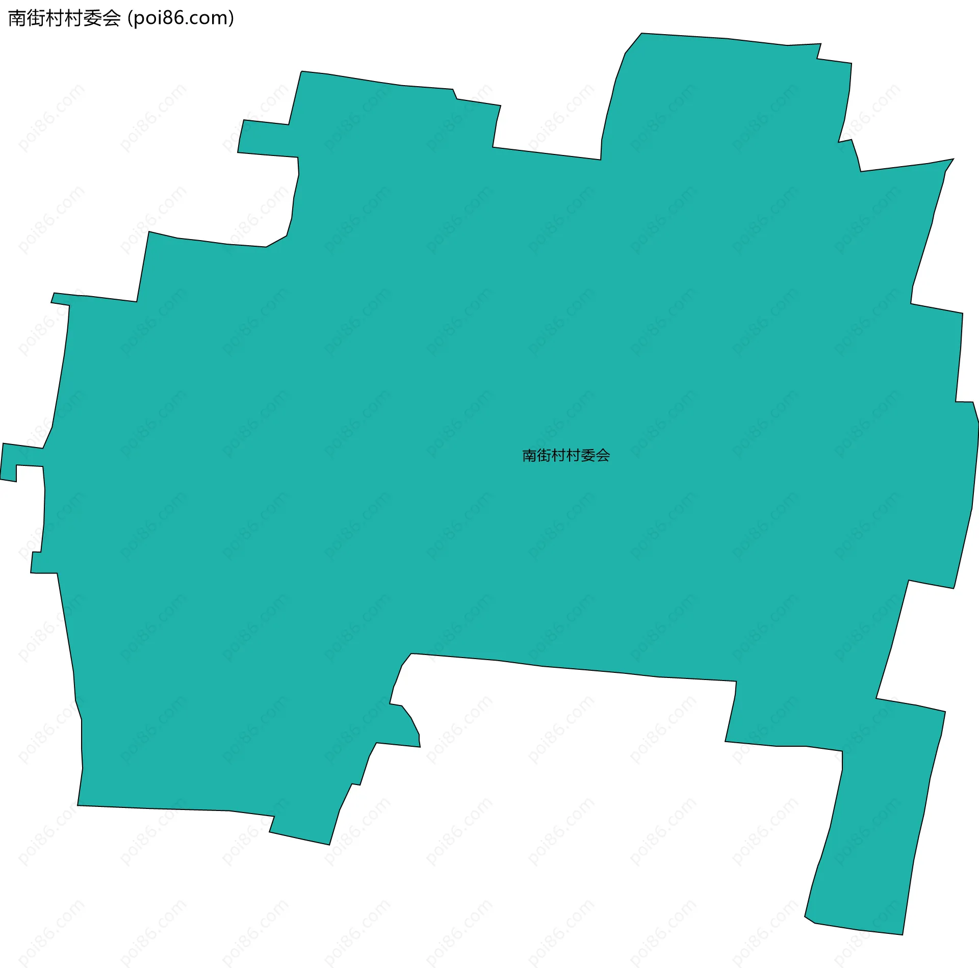 南街村村委会边界地图