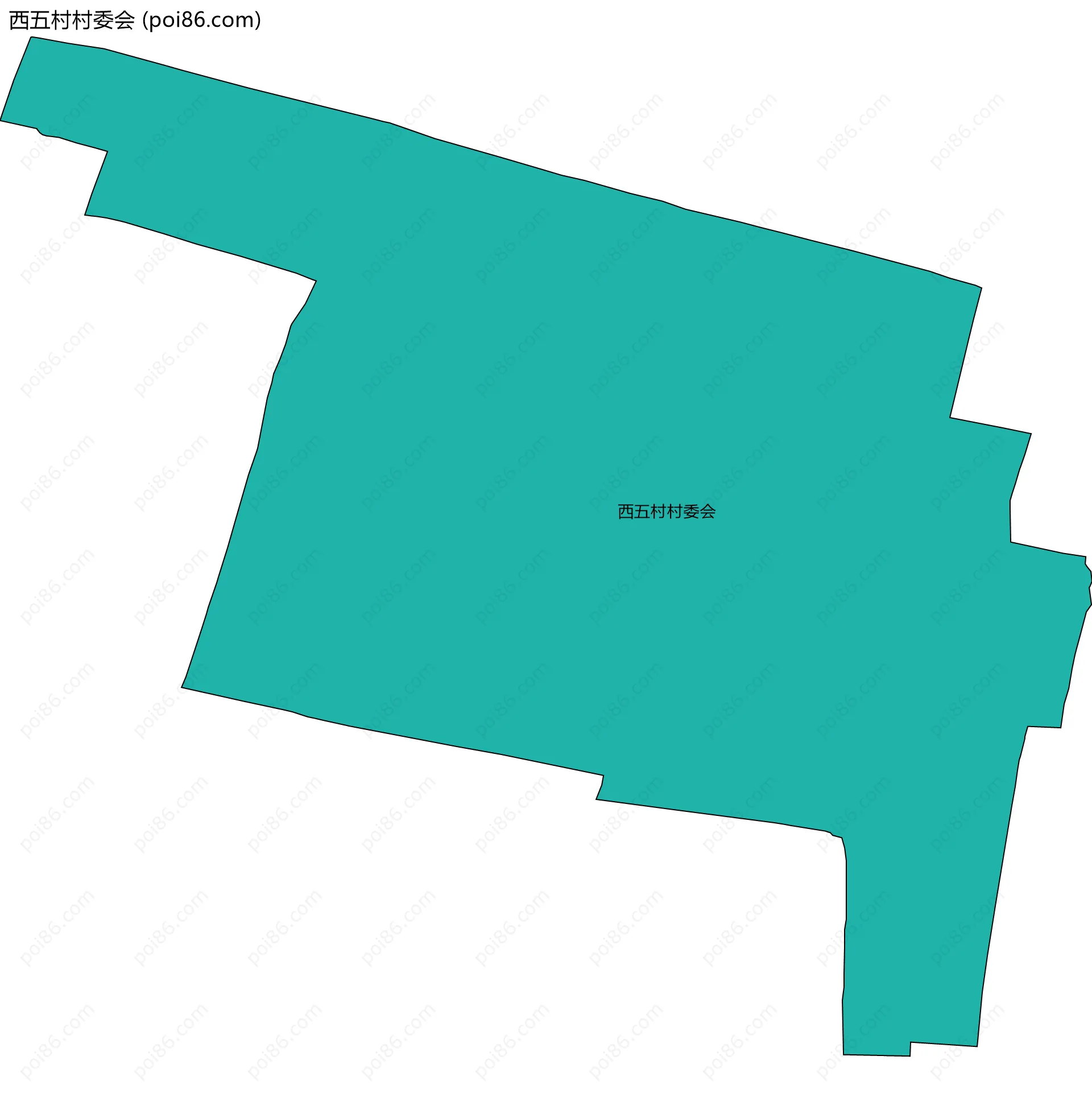 西五村村委会边界地图