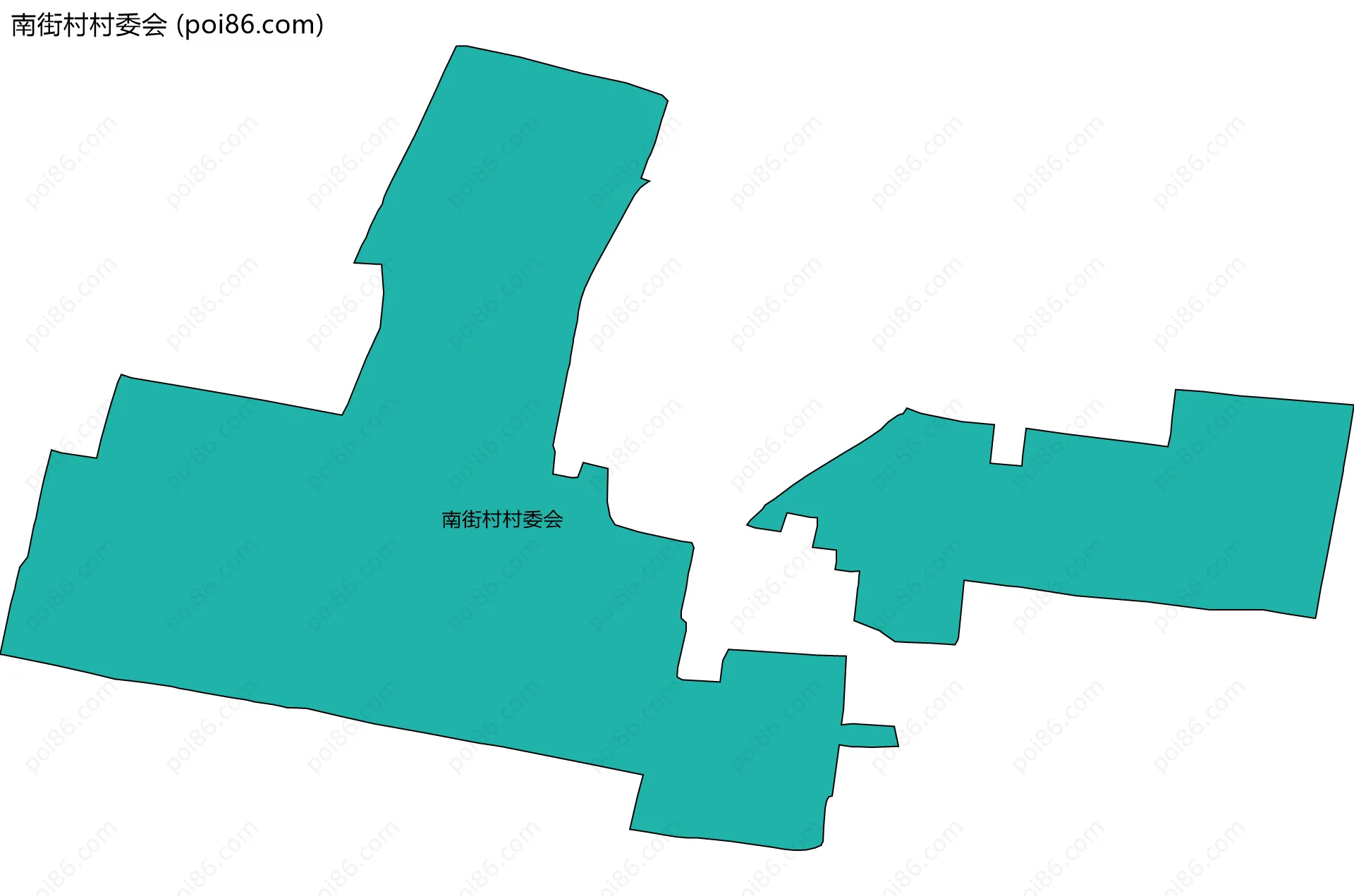 南街村村委会边界地图