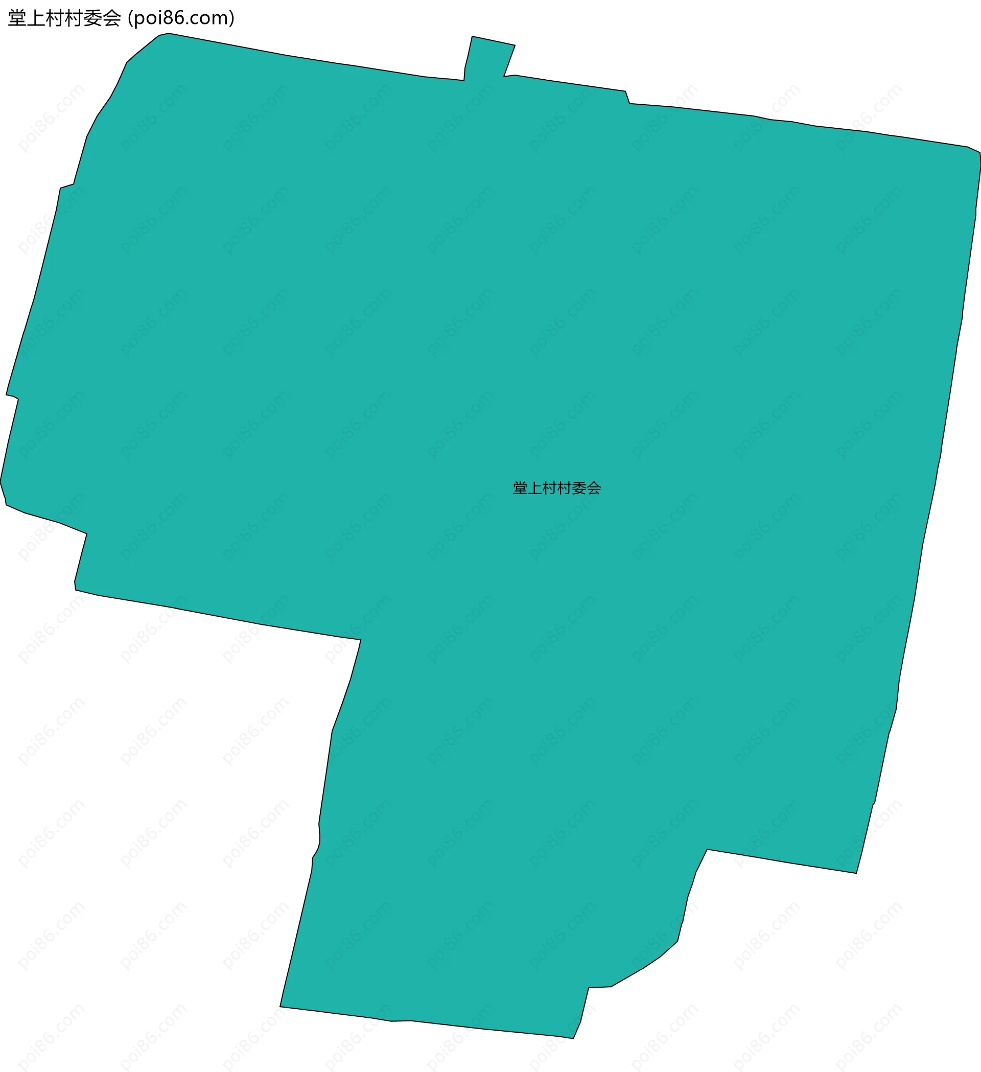 堂上村村委会边界地图