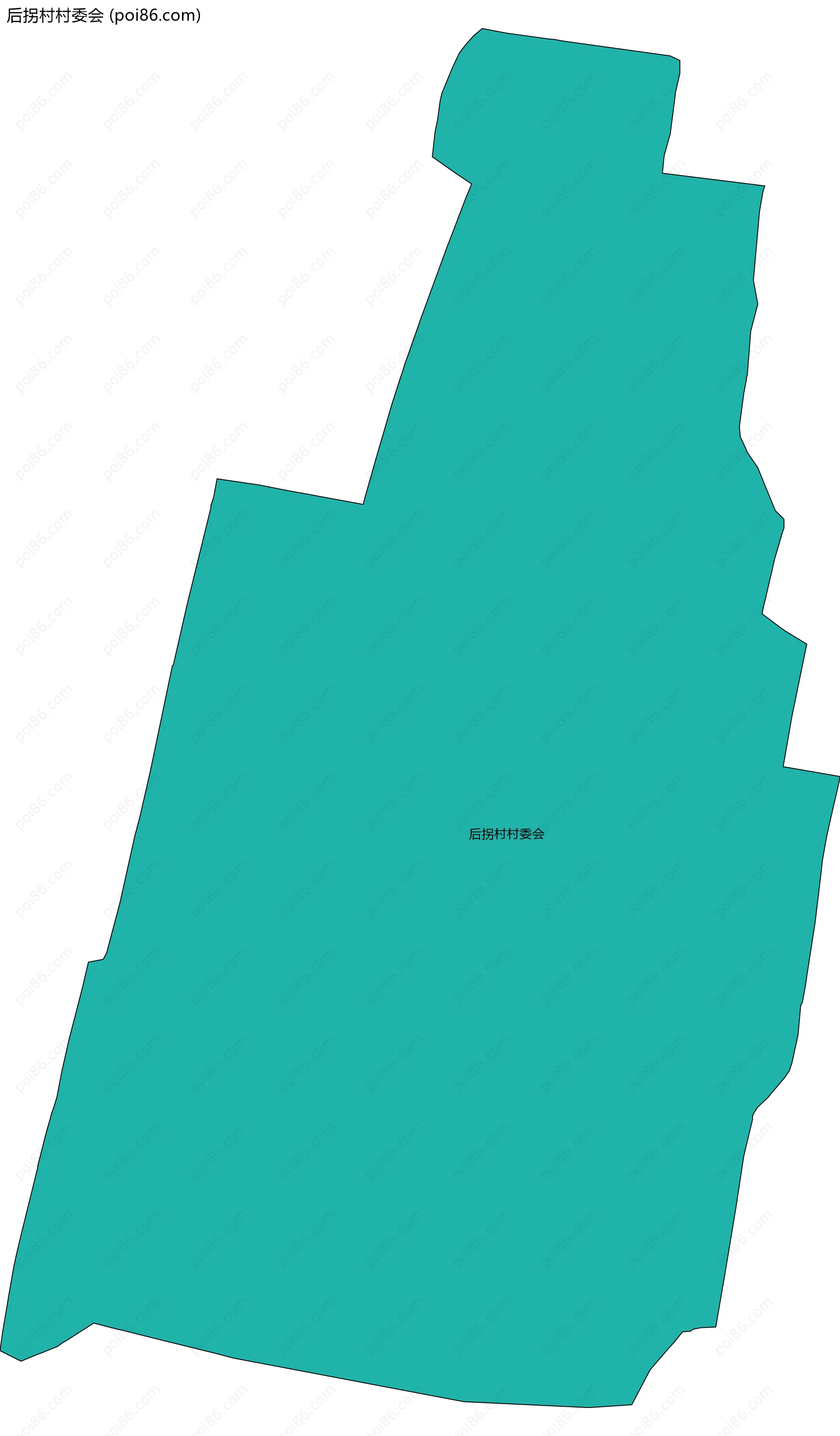 后拐村村委会边界地图