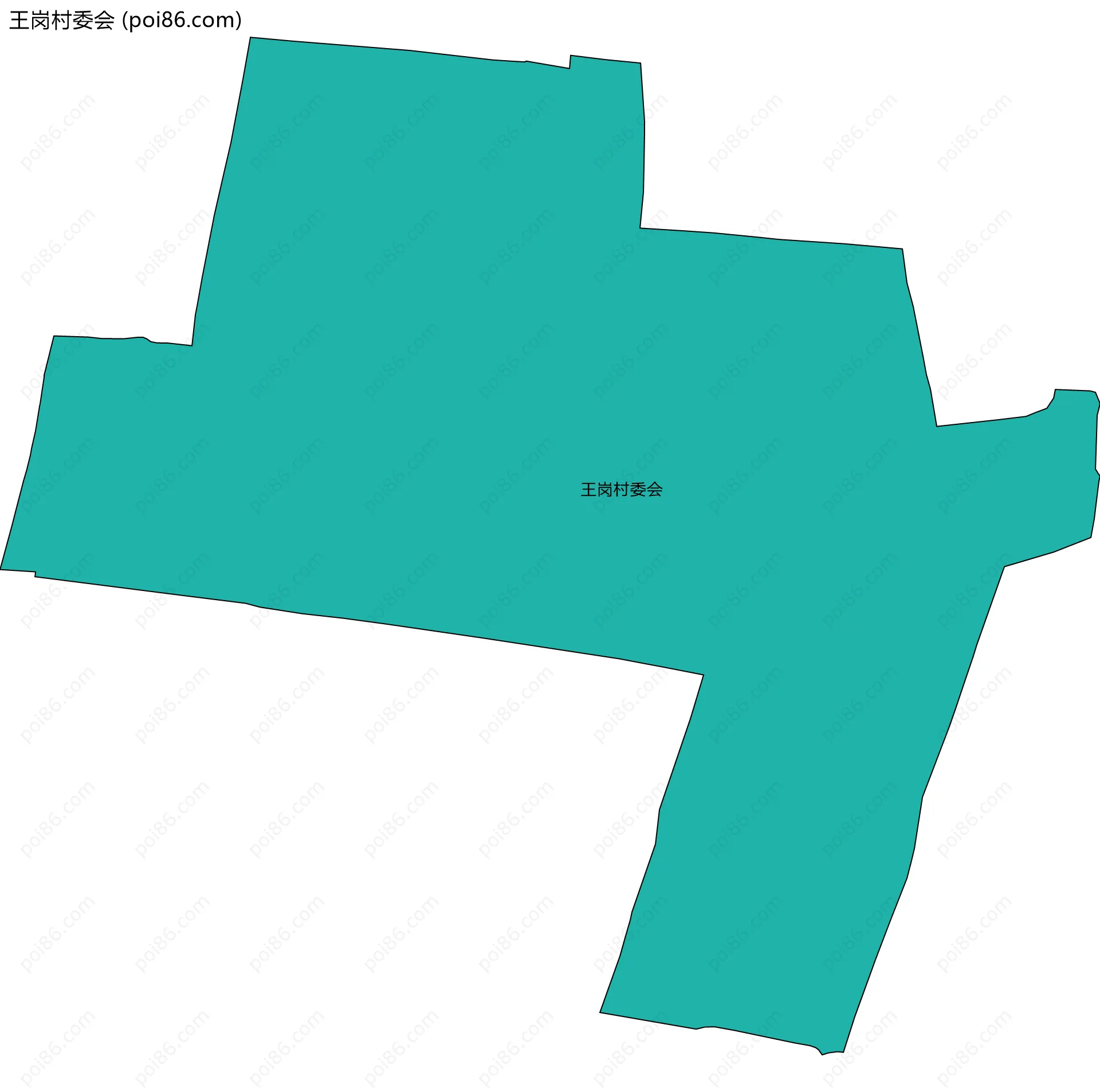 王岗村委会边界地图