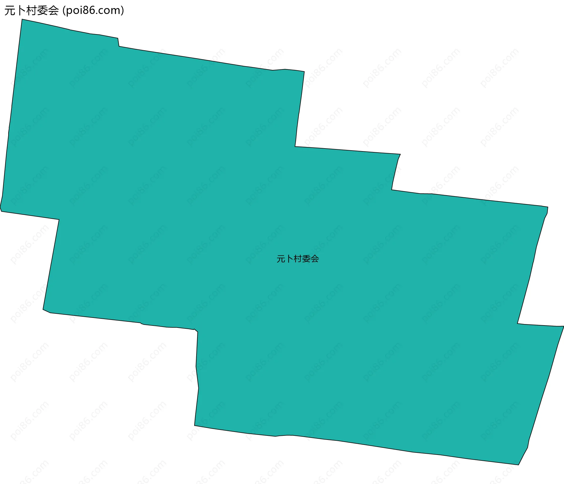 元卜村委会边界地图