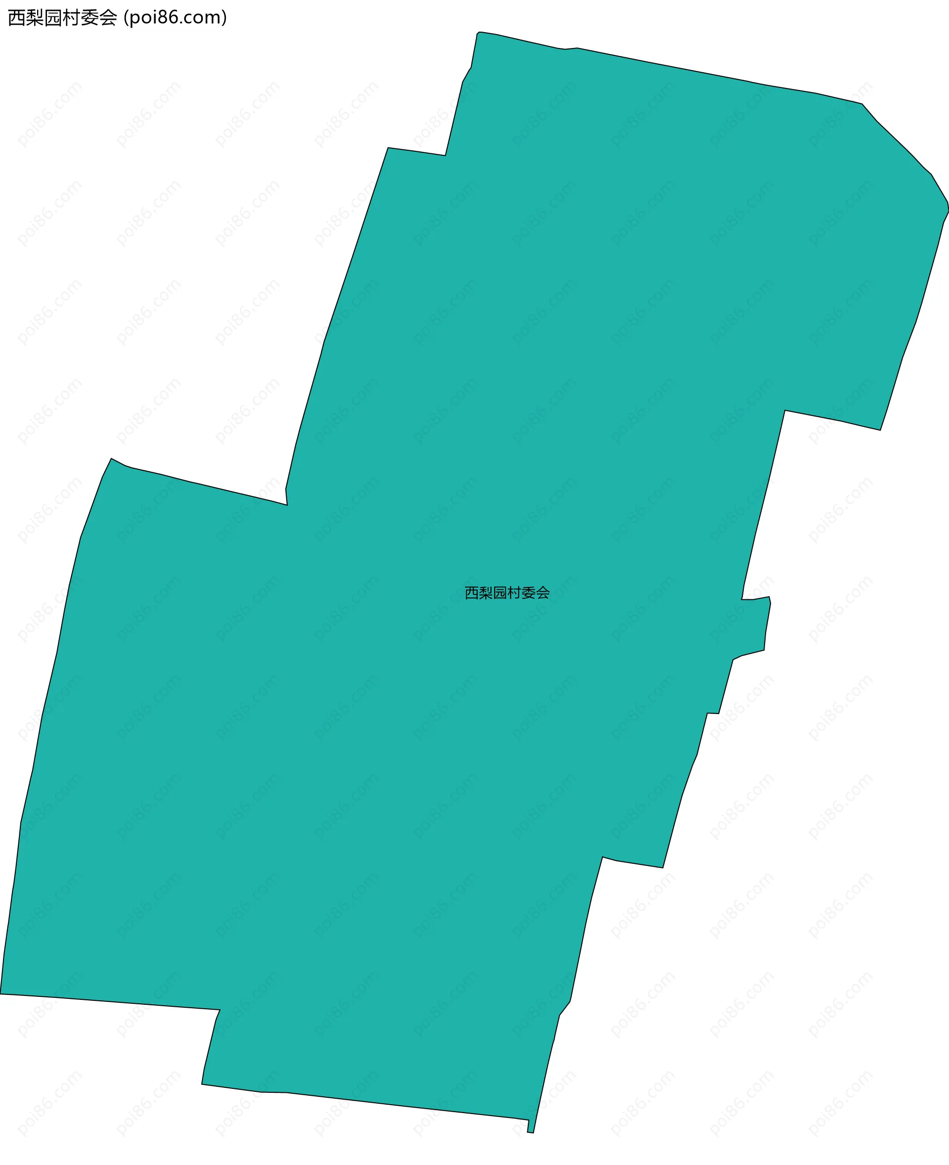 西梨园村委会边界地图