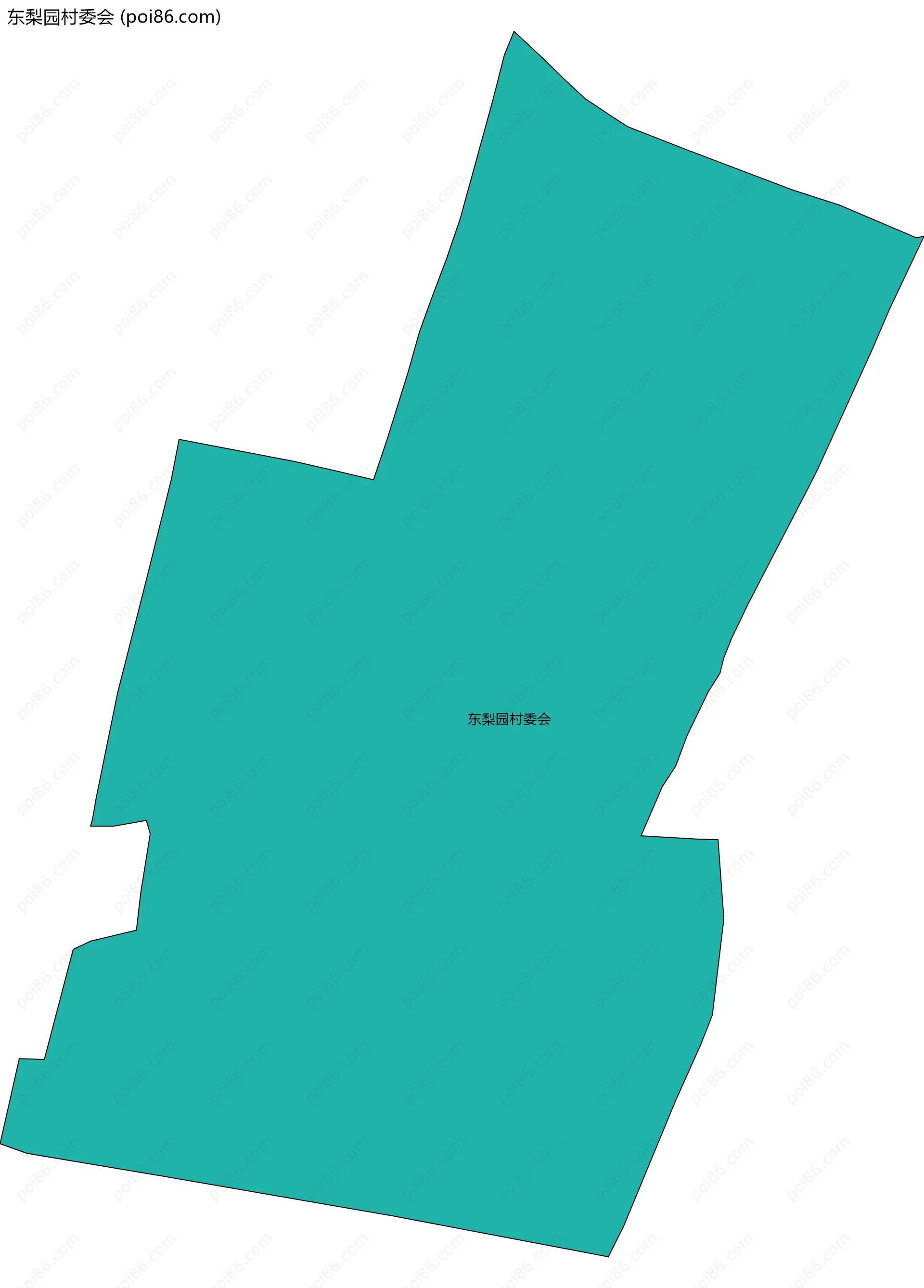 东梨园村委会边界地图